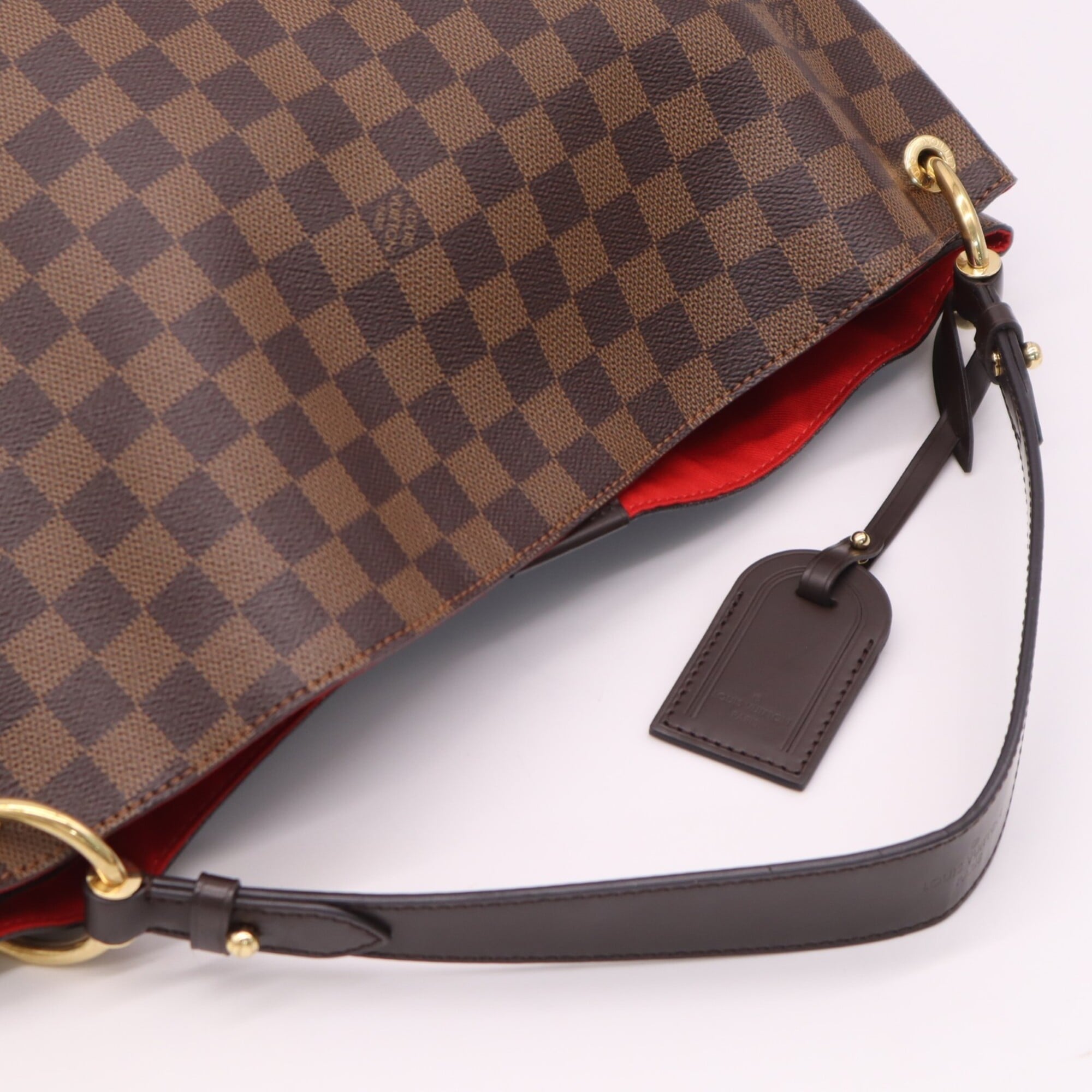 Louis Vuitton Beige Brown Coated Canvas Leather Handbag (Pre-Owned)