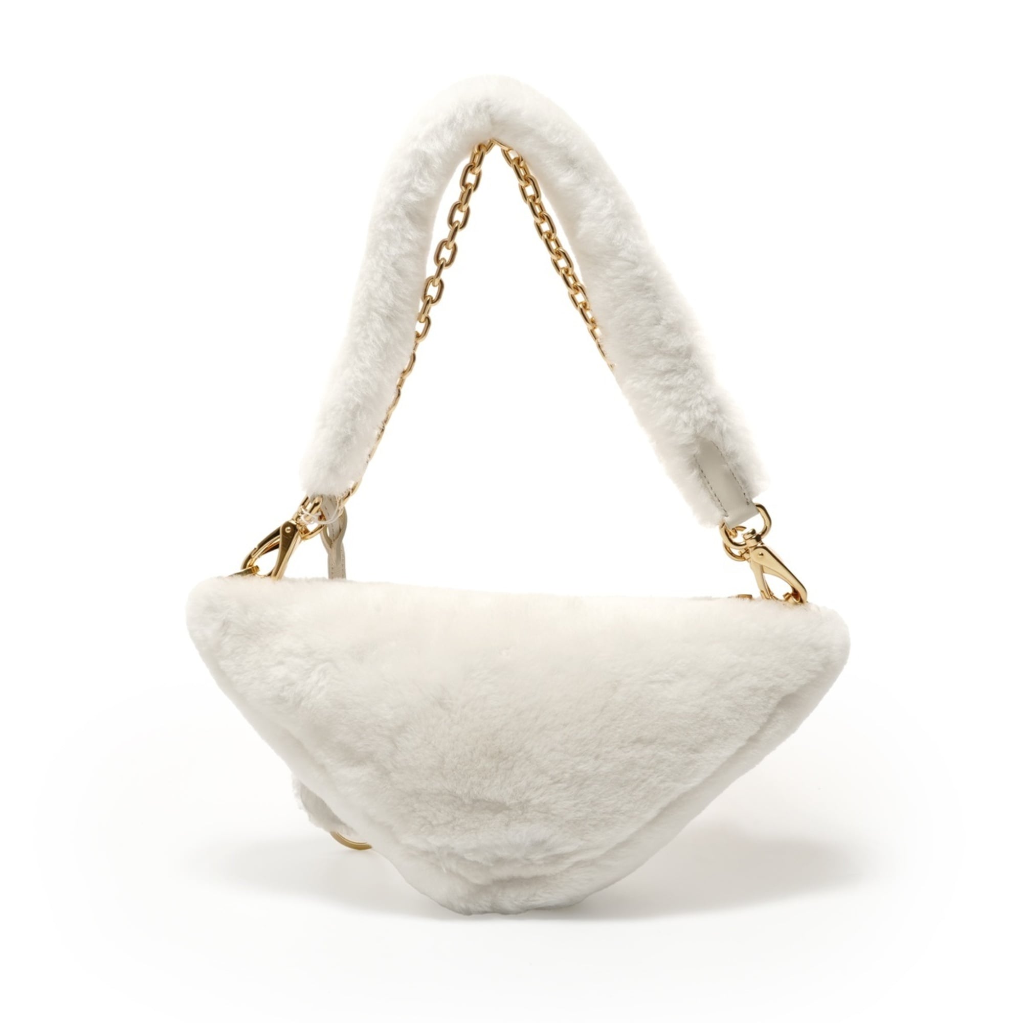 Prada White Wool Shoulder Bag (Pre-Owned)