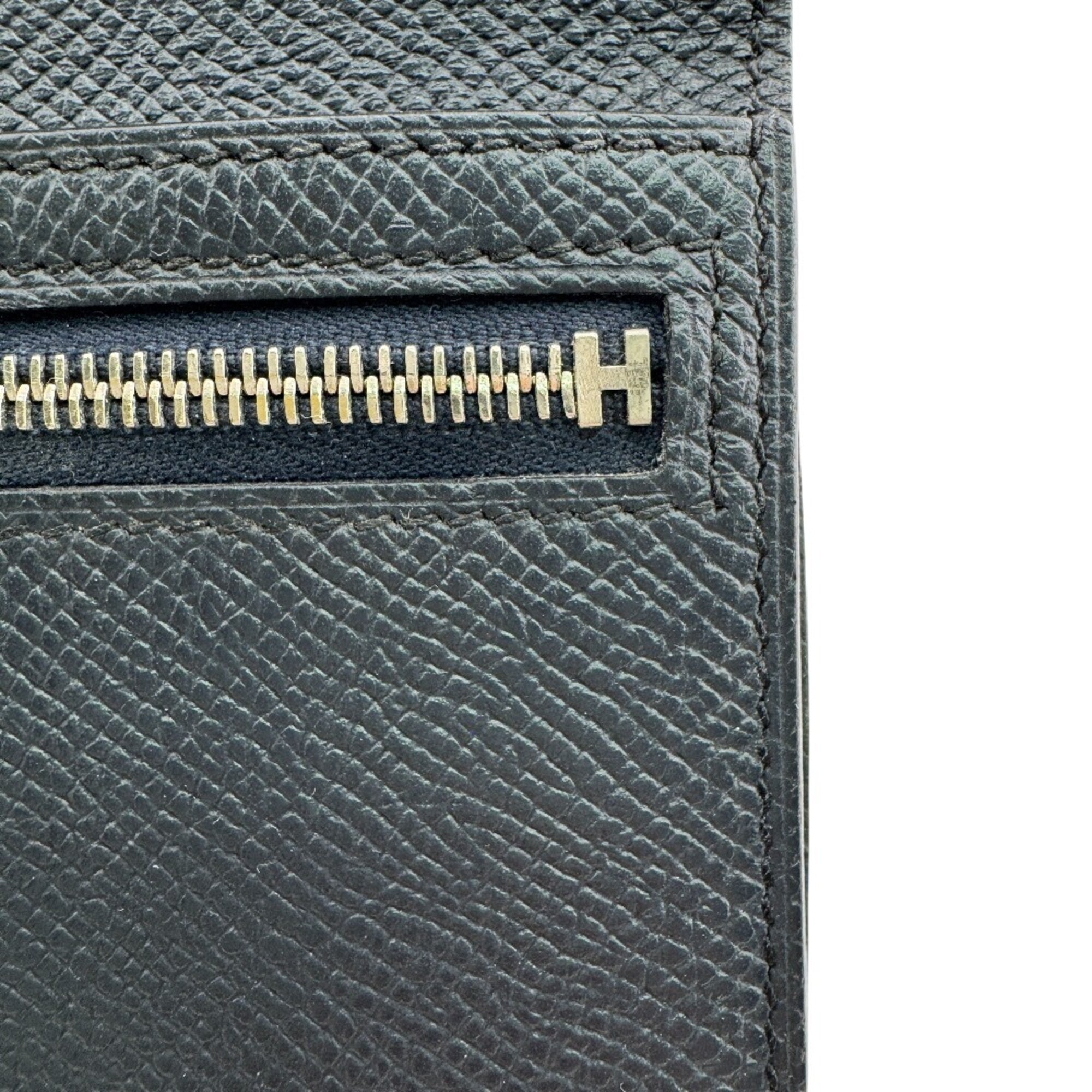 Hermes Blue Indigo Epsom Leather Wallet (Tri-Fold) (Pre-Owned)