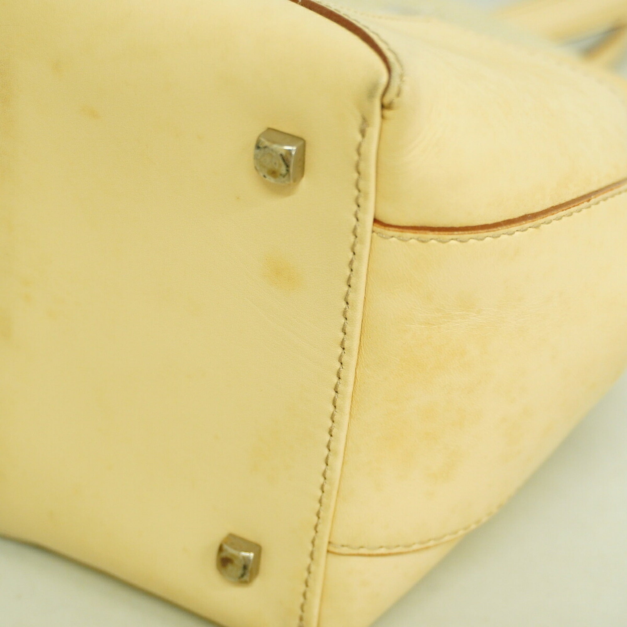 Salvatore Ferragamo Beige Canvas Handbag (Pre-Owned)