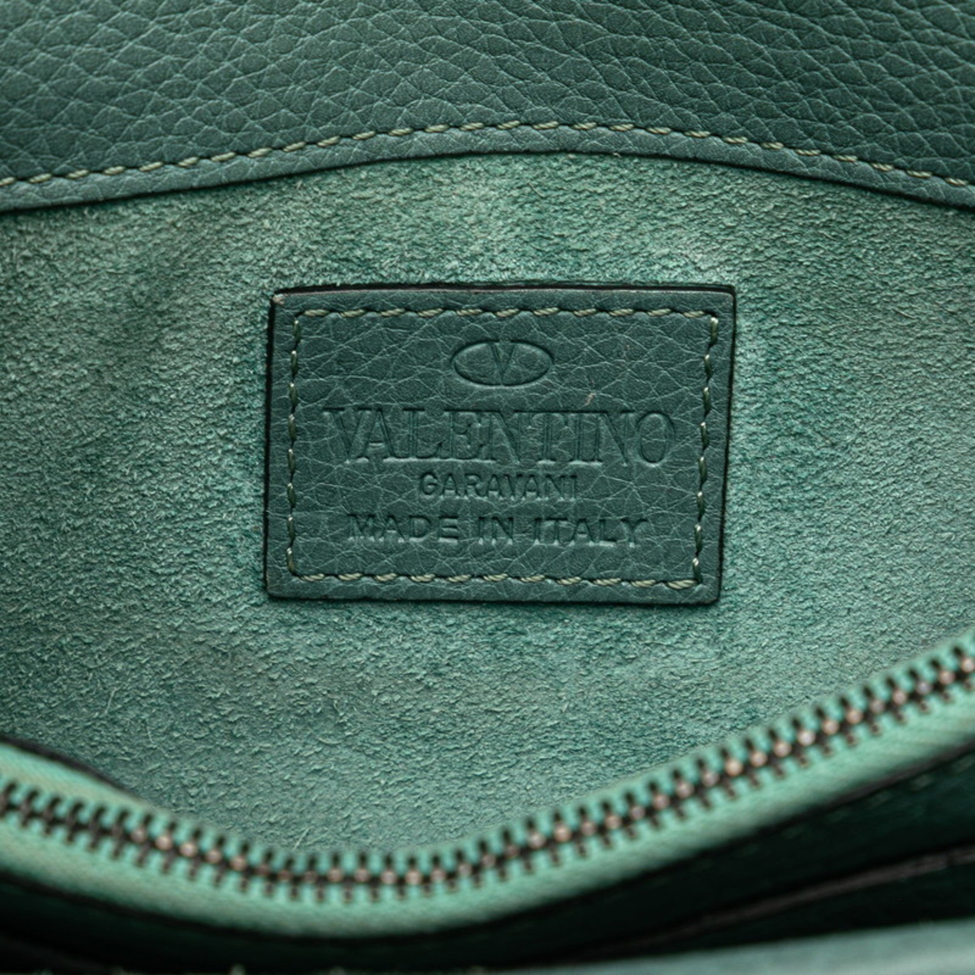 Valentino Green Leather Shoulder Bag (Pre-Owned)