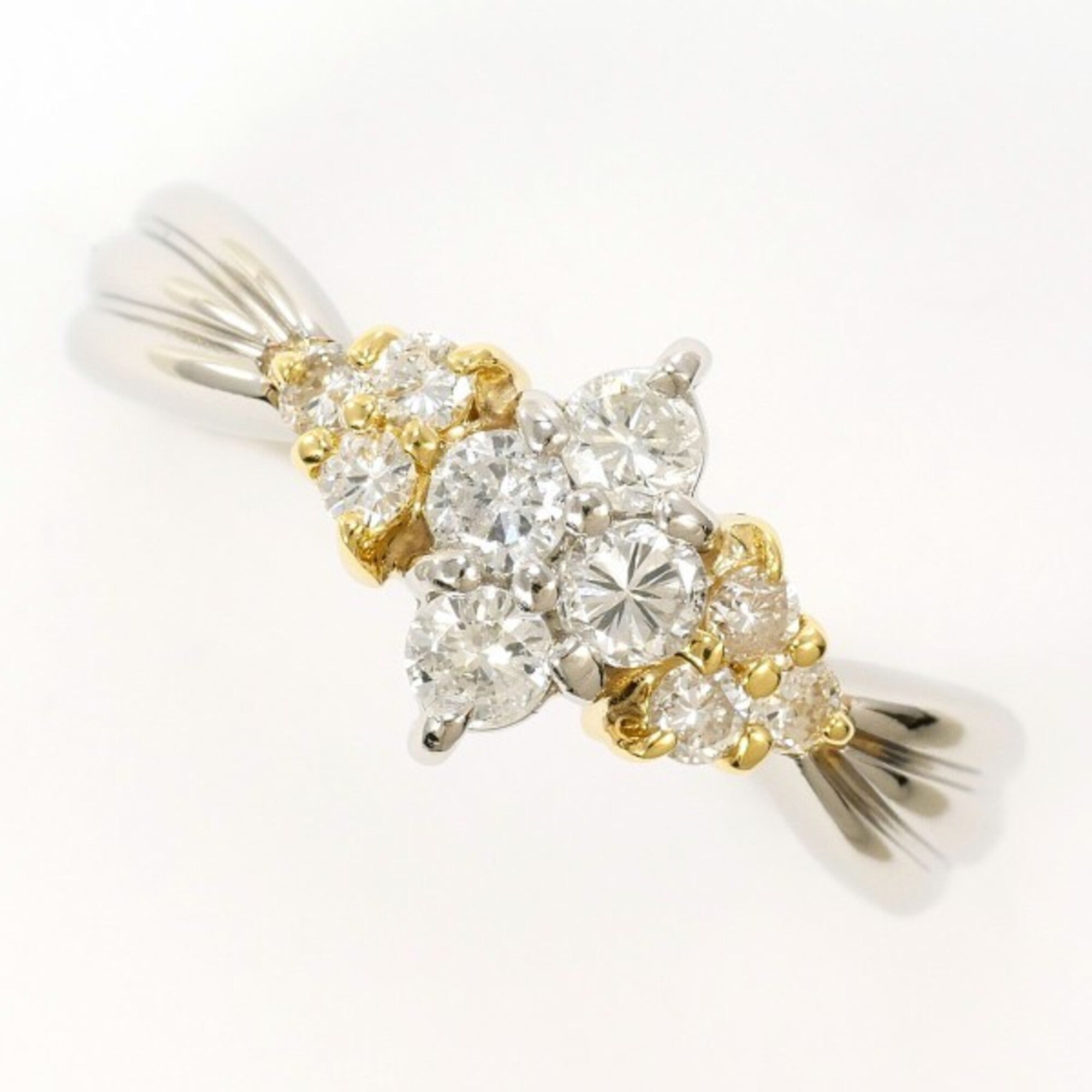Unbranded Platinum Yellow Gold Yellow Gold (18K) Platinum 900 Band Ring (Pre-Owned)