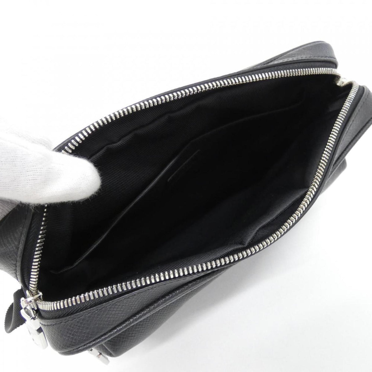 Louis Vuitton Black Coated Canvas Leather Shoulder Bag (Pre-Owned)