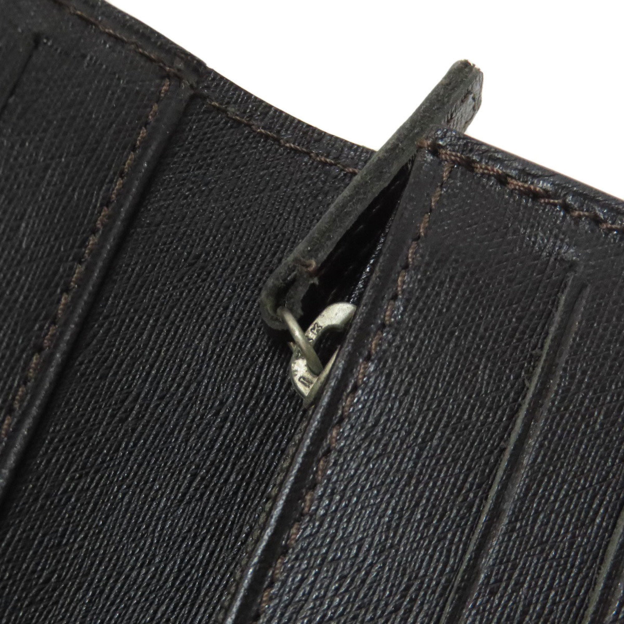 Dunhill Dark Brown Leather Long Wallet (Bi-Fold) (Pre-Owned)