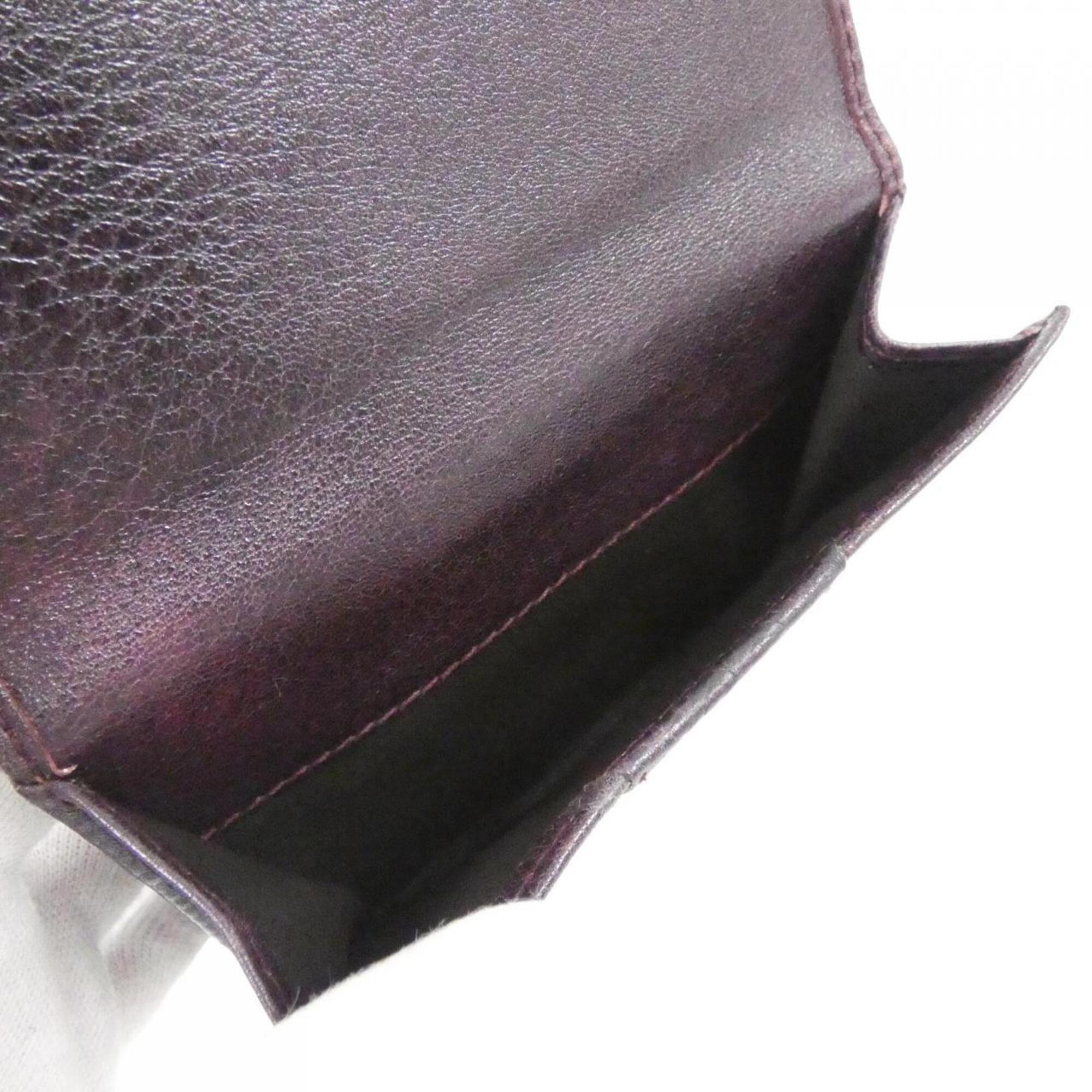 Gucci Bordeaux Leather Gg Leather Wallet (Bi-Fold) (Pre-Owned)