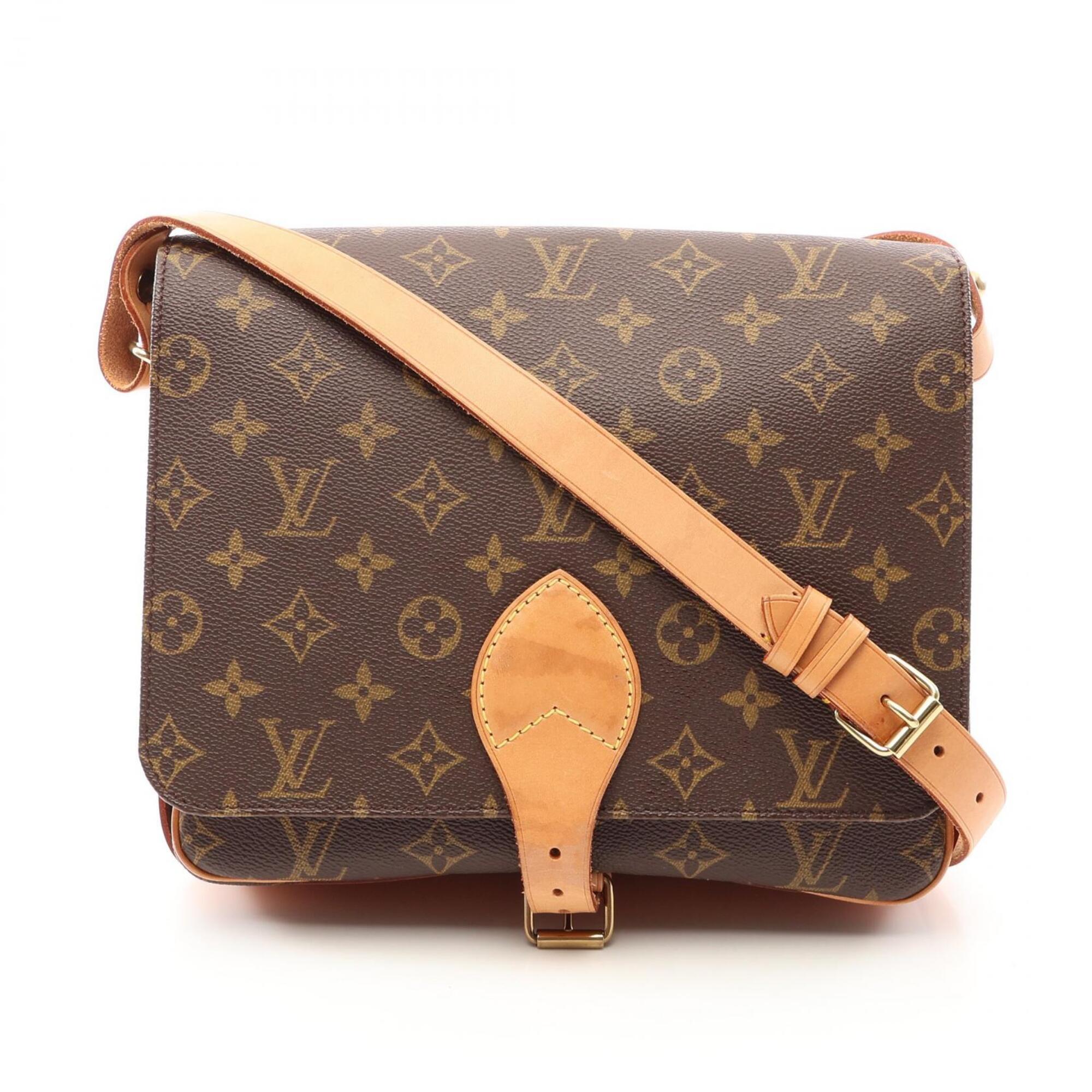 Louis Vuitton Brown Coated Canvas Pvc Monogram Leather Handbag Shoulder Bag (Pre-Owned)