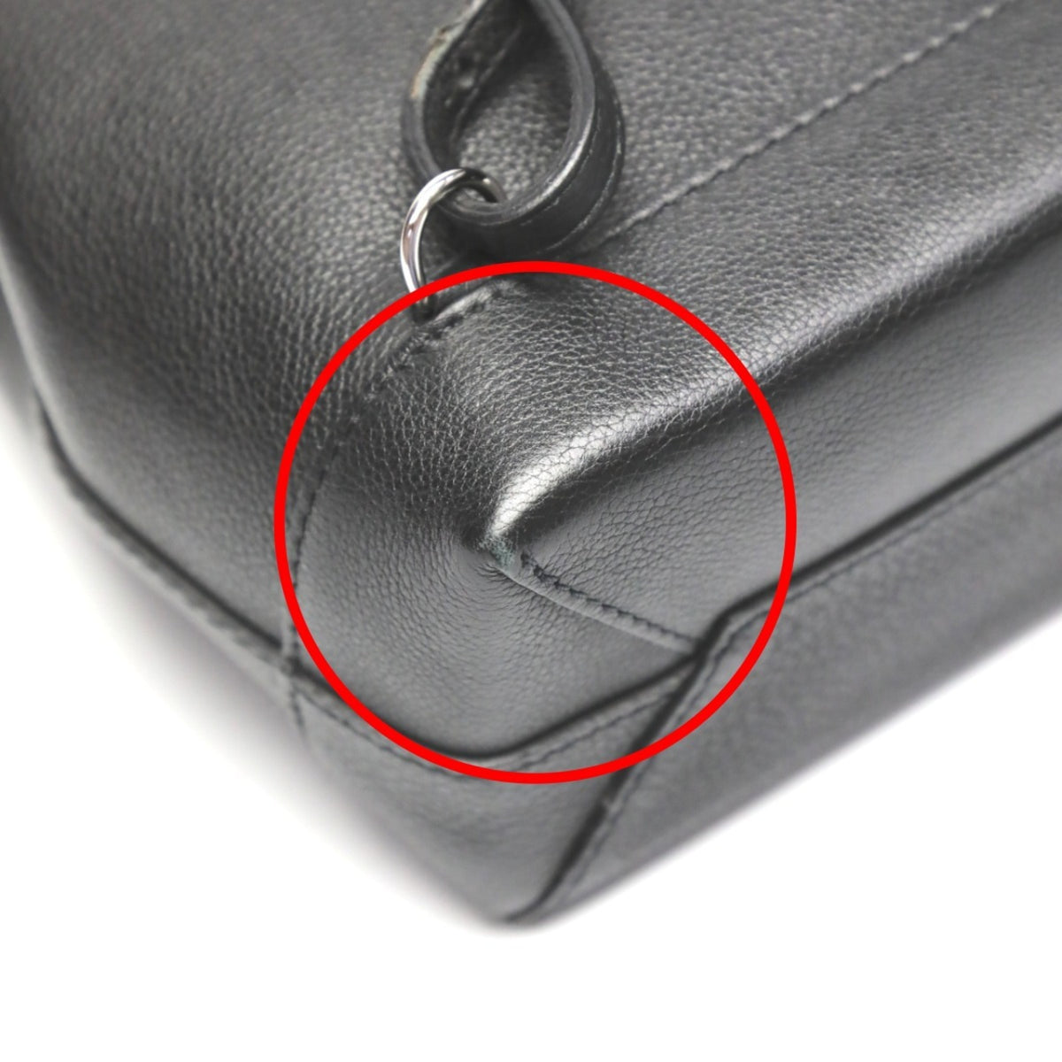 Louis Vuitton Black Noir Leather Backpack (Pre-Owned)