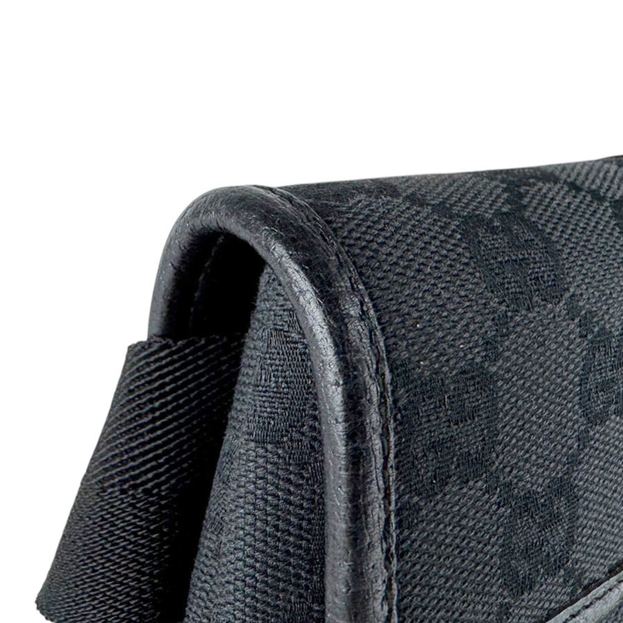 Gucci Black Gg Canvas Fanny Pack Sling Bag (Pre-Owned)