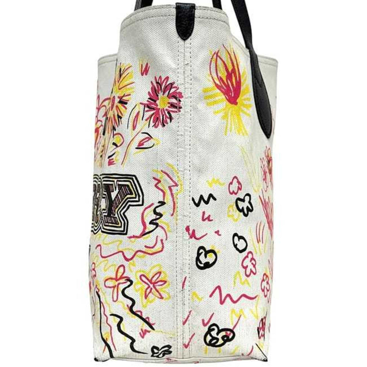 Burberry Beige White Pvc Leather Tote Bag (Pre-Owned)