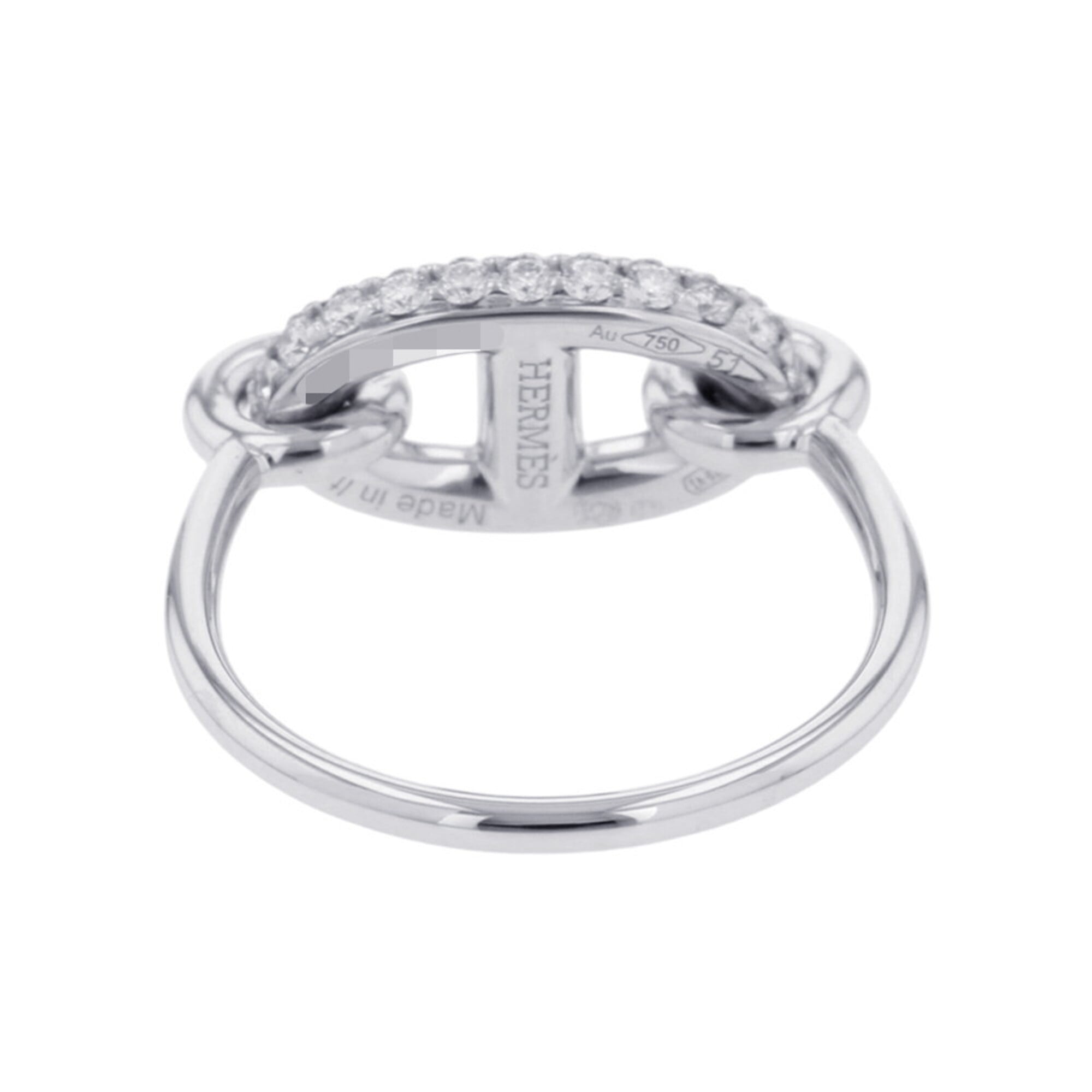 Hermes White Gold (18K) Band Ring (Pre-Owned)