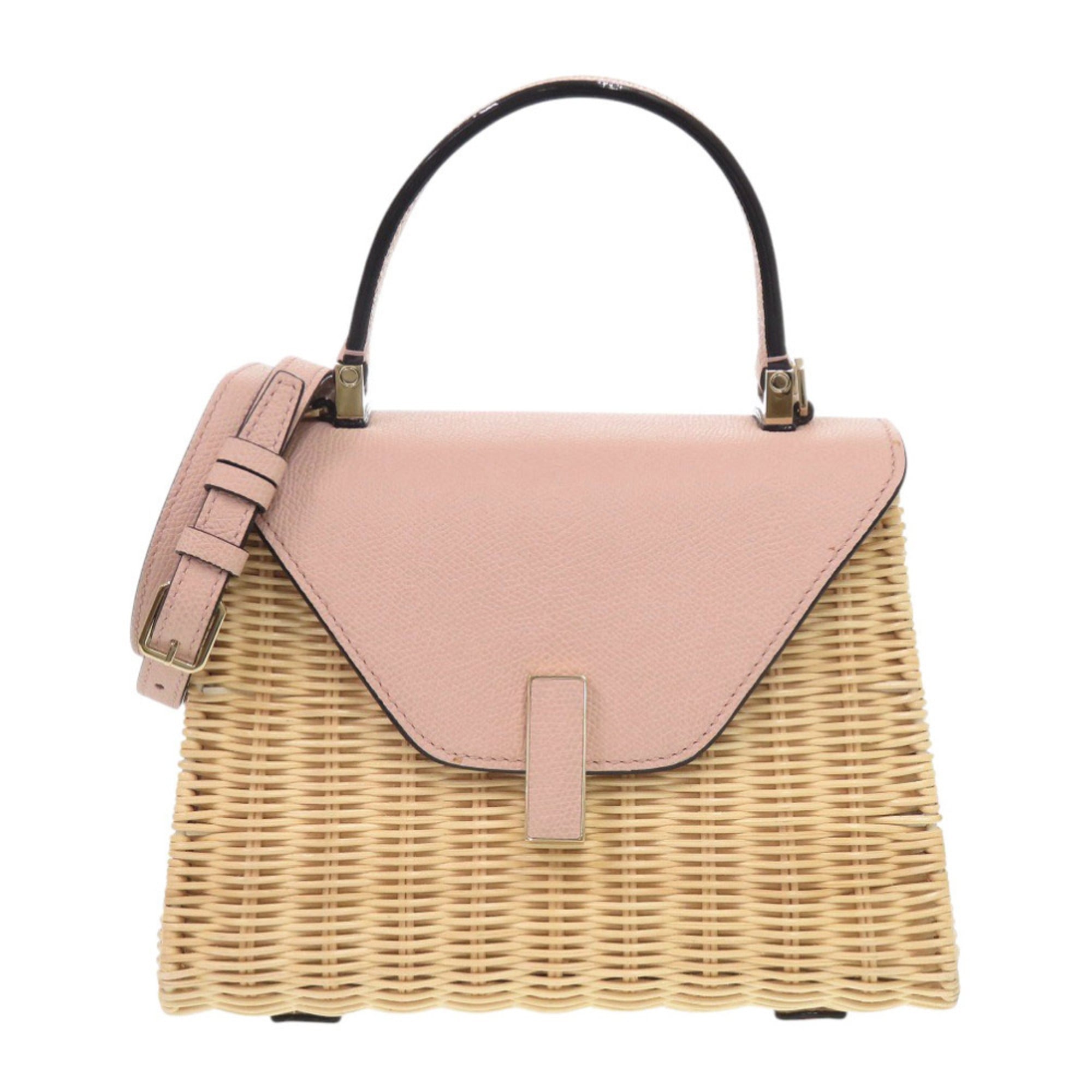 Valextra Beige Pink Leather Handbag (Pre-Owned)