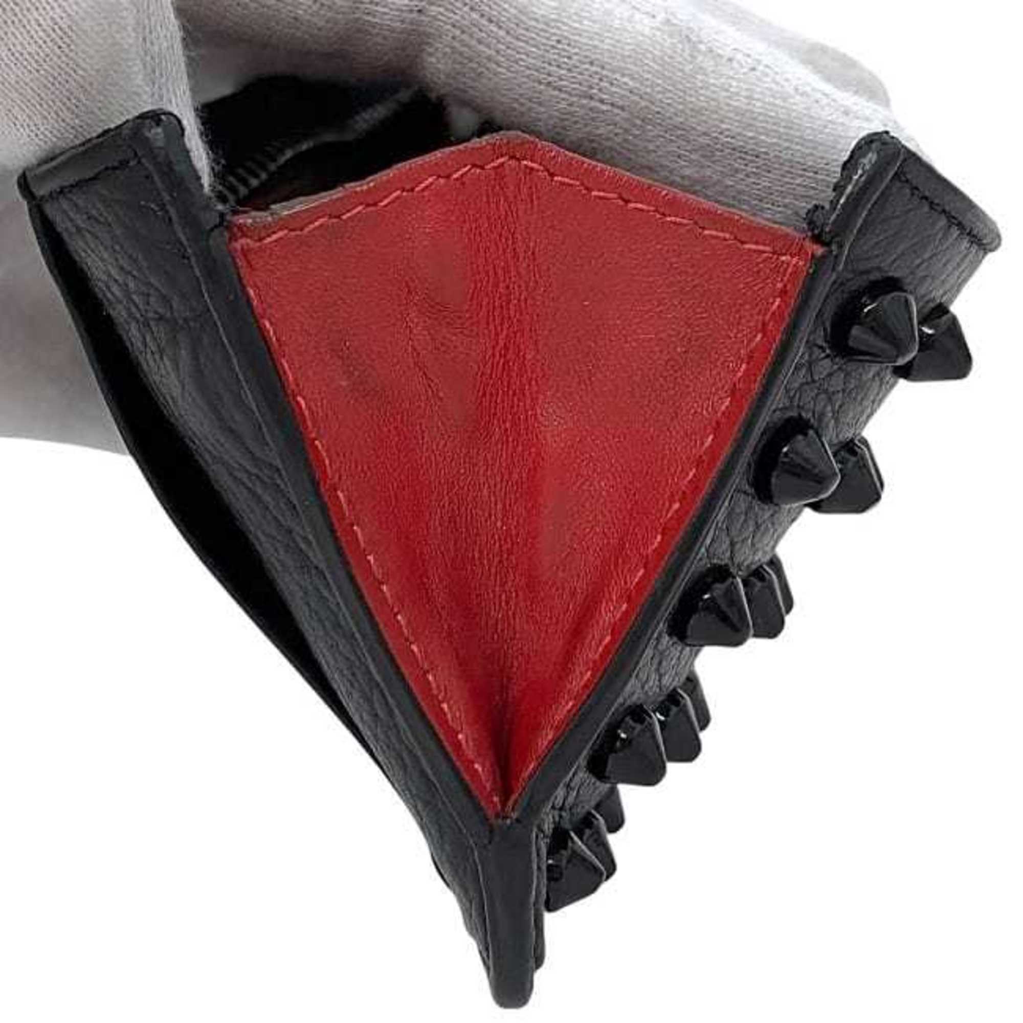 Christian Louboutin Black Leather Coin Purse/Coin Case (Pre-Owned)