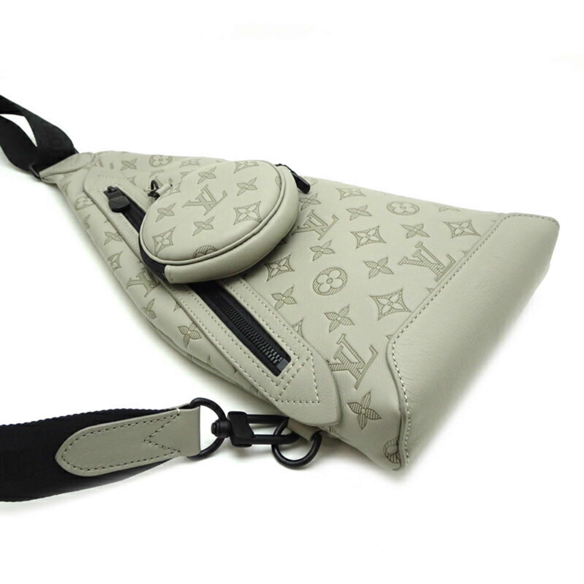 Louis Vuitton Gray Sable Monogram Shadow Pouch Sling Bag (Pre-Owned)