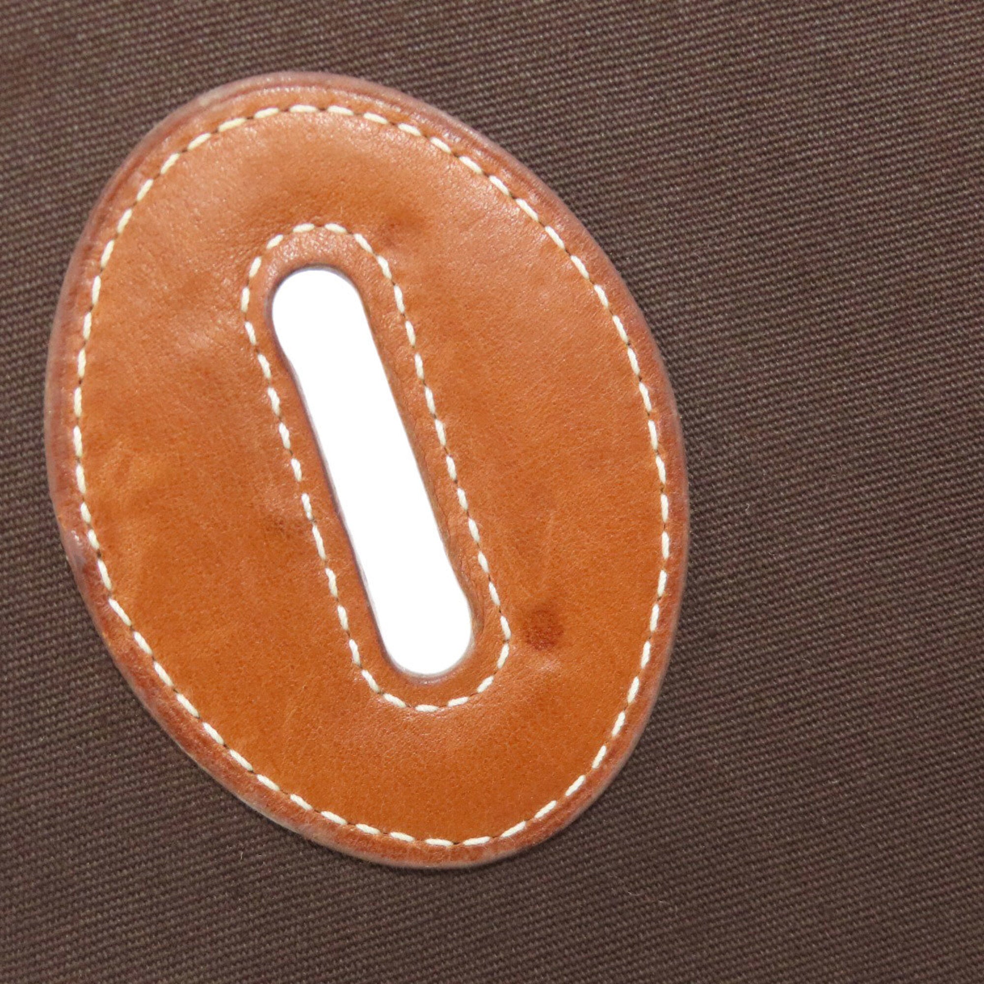 Hermes Brown Toile Officier Shoulder Bag (Pre-Owned)