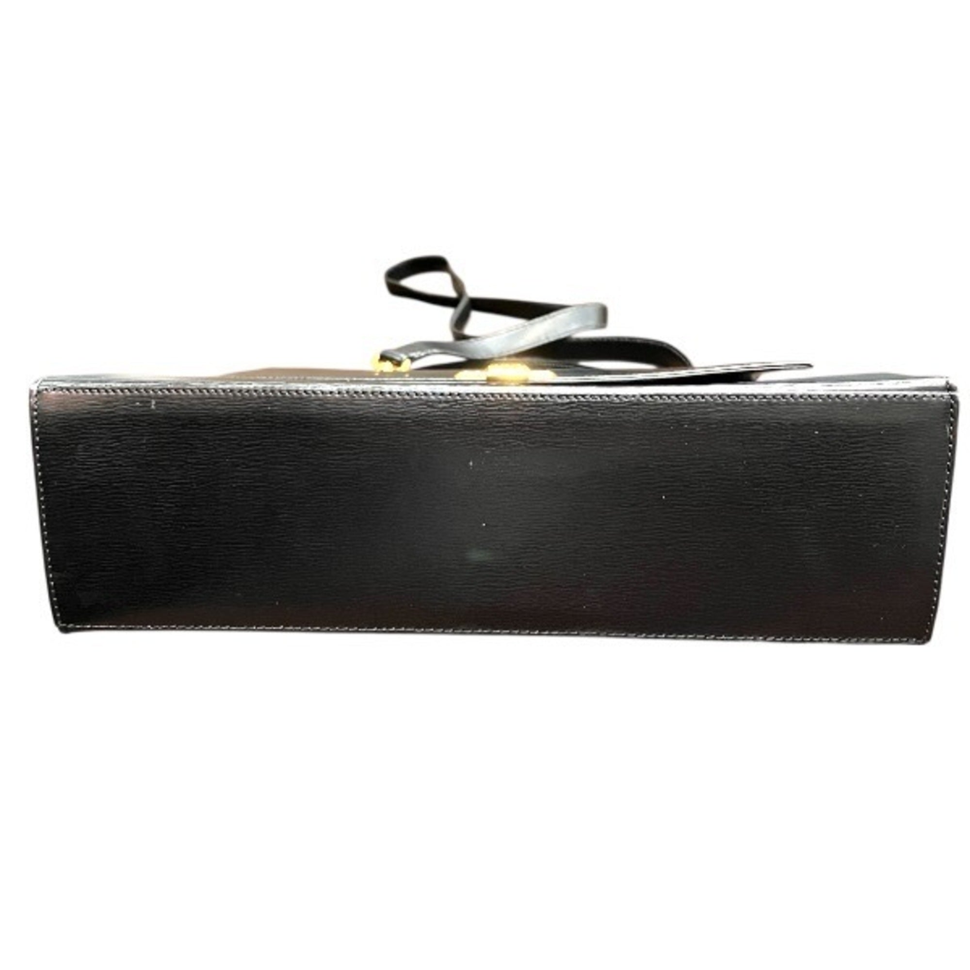 Christian Dior Black Leather Handbag Shoulder Bag (Pre-Owned)