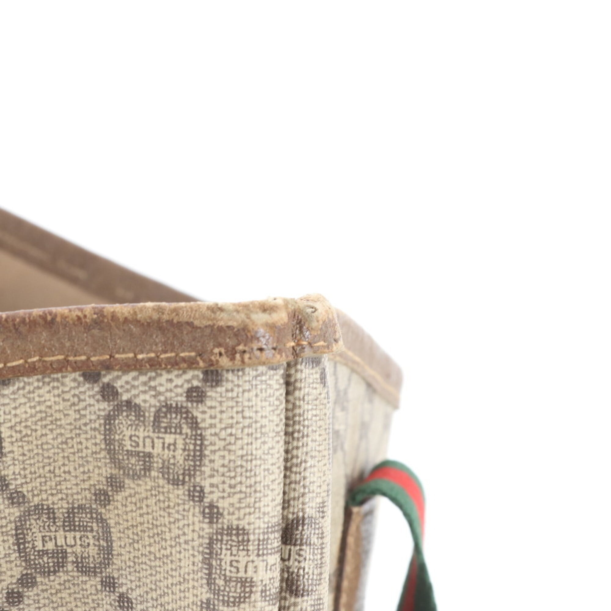 Gucci Sherry Line Beige Gg Plus Handbag (Pre-Owned)