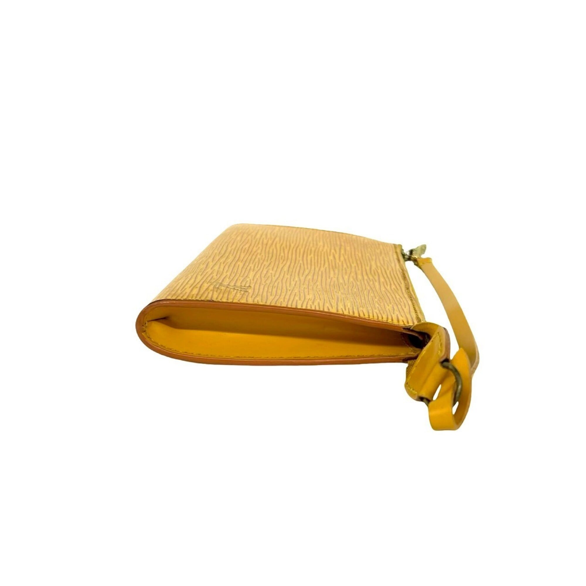 Louis Vuitton Yellow Leather Handbag Pochette (Pre-Owned)