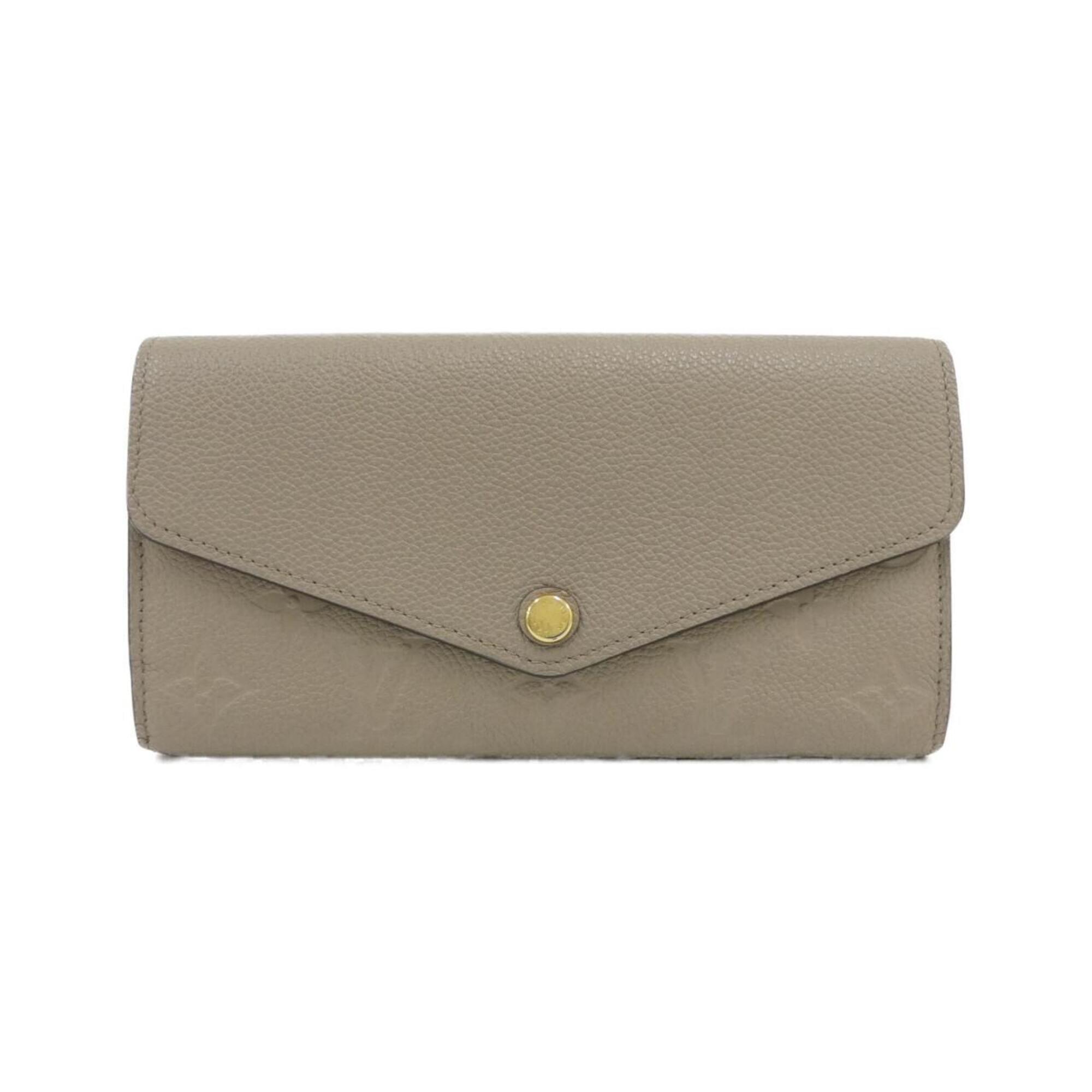 Louis Vuitton Monogram Empreinte Beige Tourterelle Leather Long Wallet (Bi-Fold) (Pre-Owned)