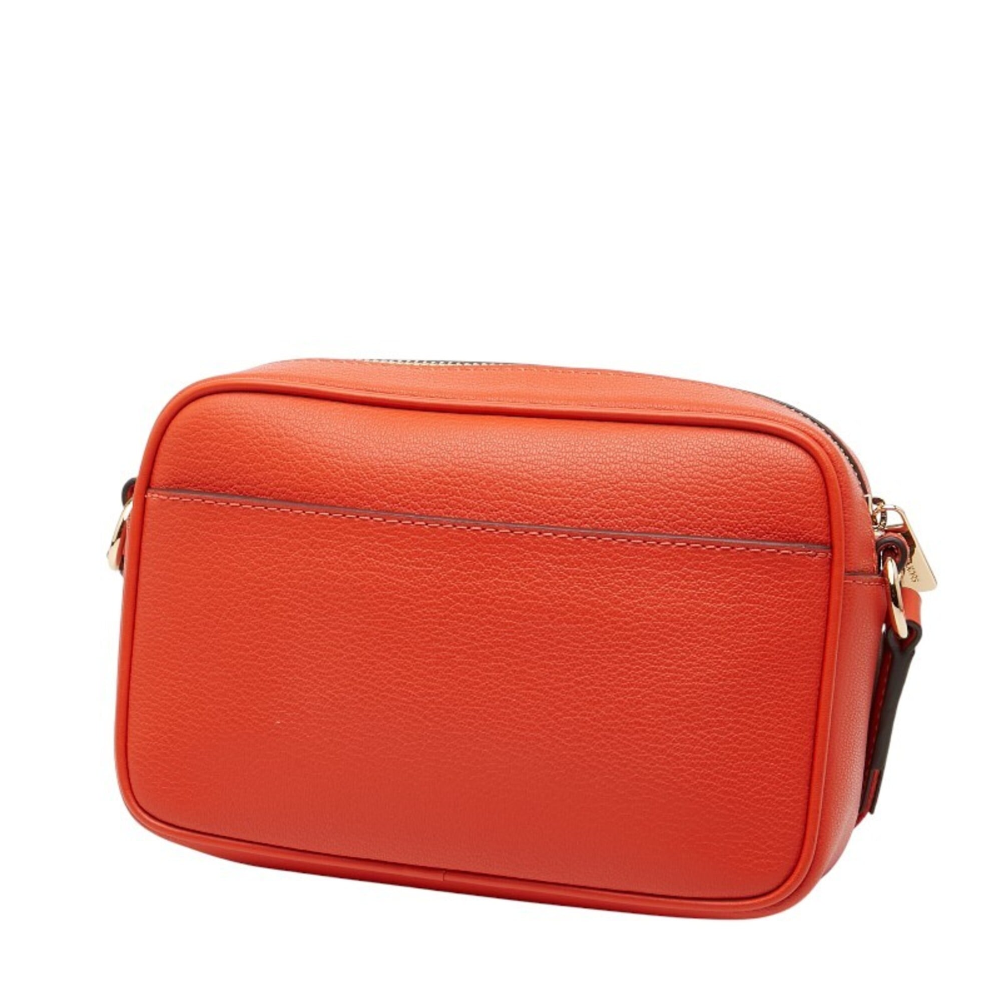 Michael Kors Orange Leather Pouch Shoulder Bag Weekend Bag (Pre-Owned)