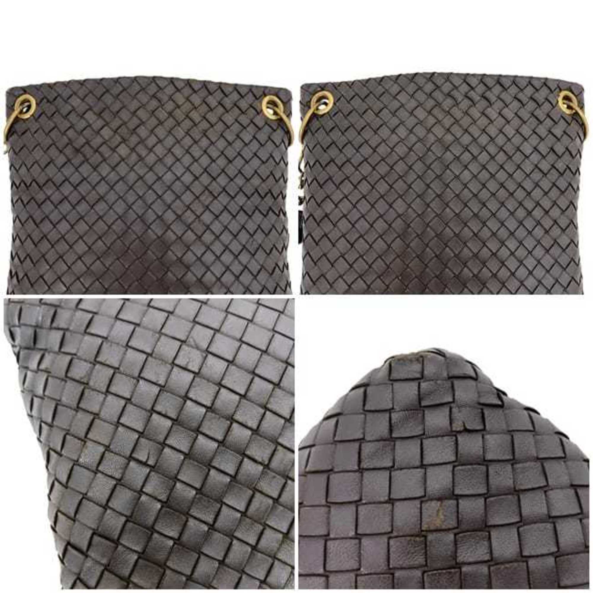 Bottega Veneta Intrecciato Brown Leather Shoulder Bag (Pre-Owned)