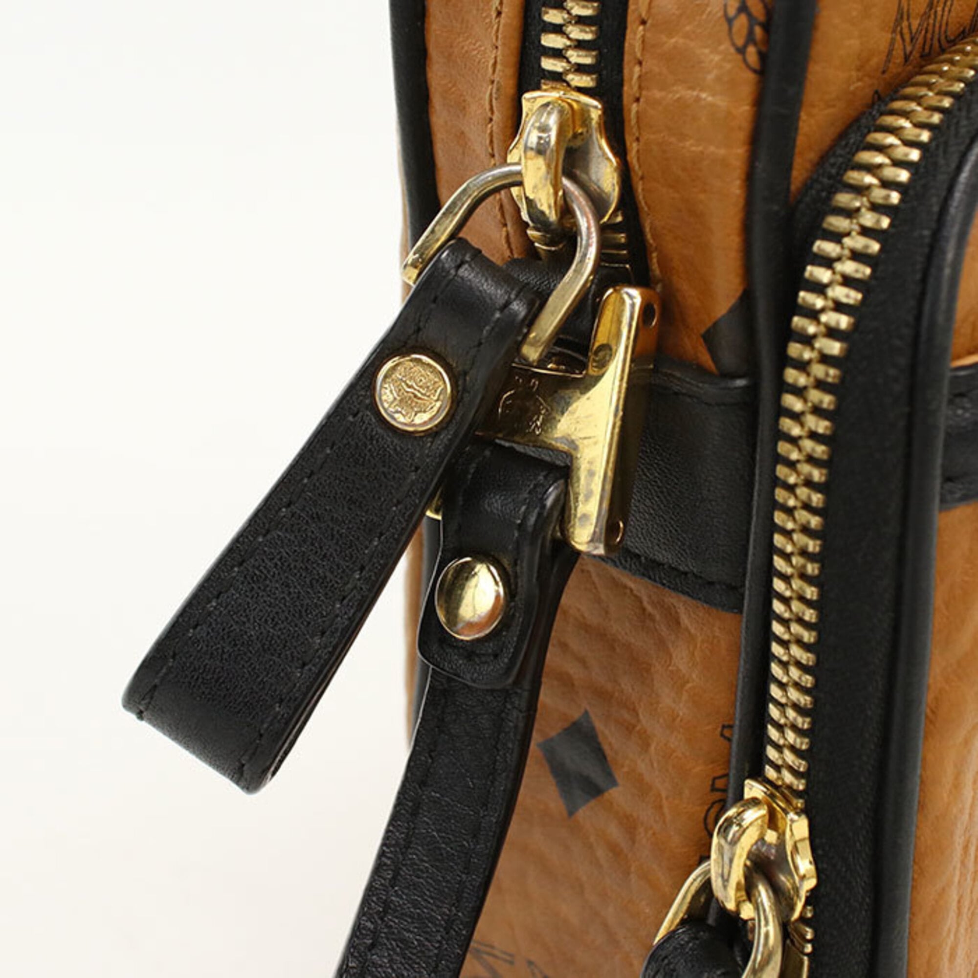 Mcm Brown Canvas Shoulder Bag (Pre-Owned)