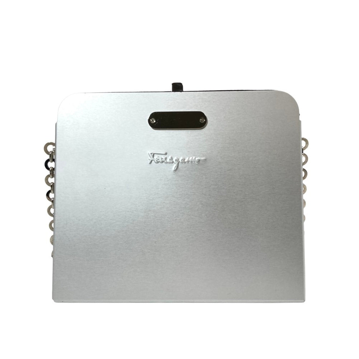 Salvatore Ferragamo Silver Aluminum Shoulder Bag (Pre-Owned)
