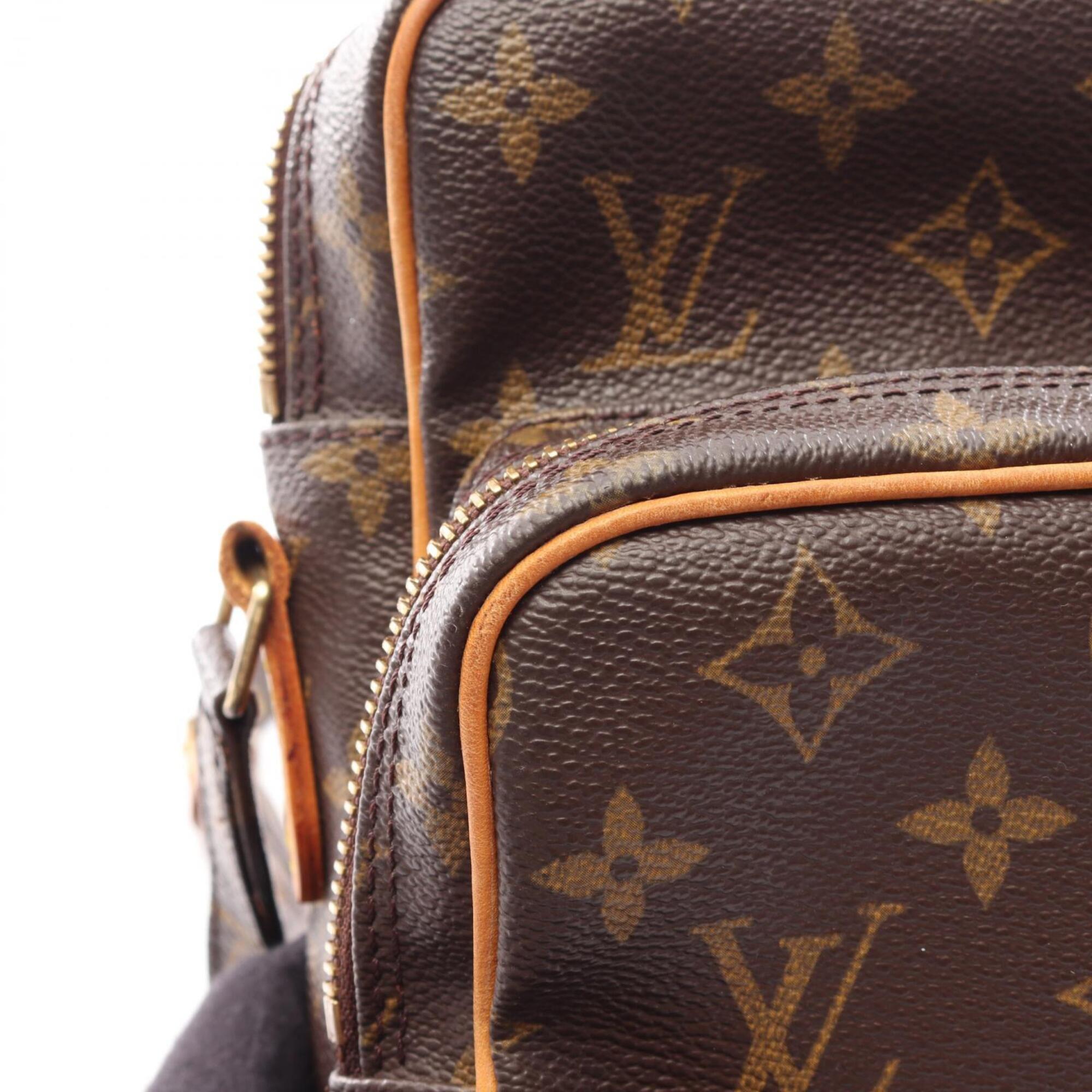 Louis Vuitton Brown Coated Canvas Pvc Monogram Leather Handbag Shoulder Bag (Pre-Owned)