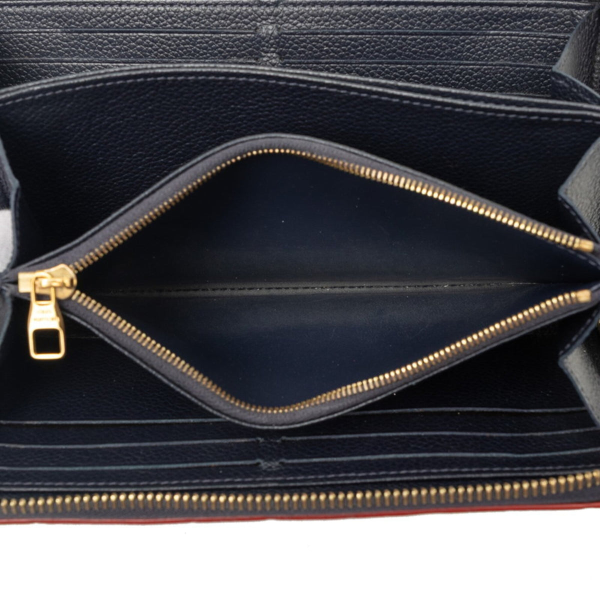 Louis Vuitton Monogram Empreinte Marine Rouge Leather Long Wallet (Bi-Fold) (Pre-Owned)