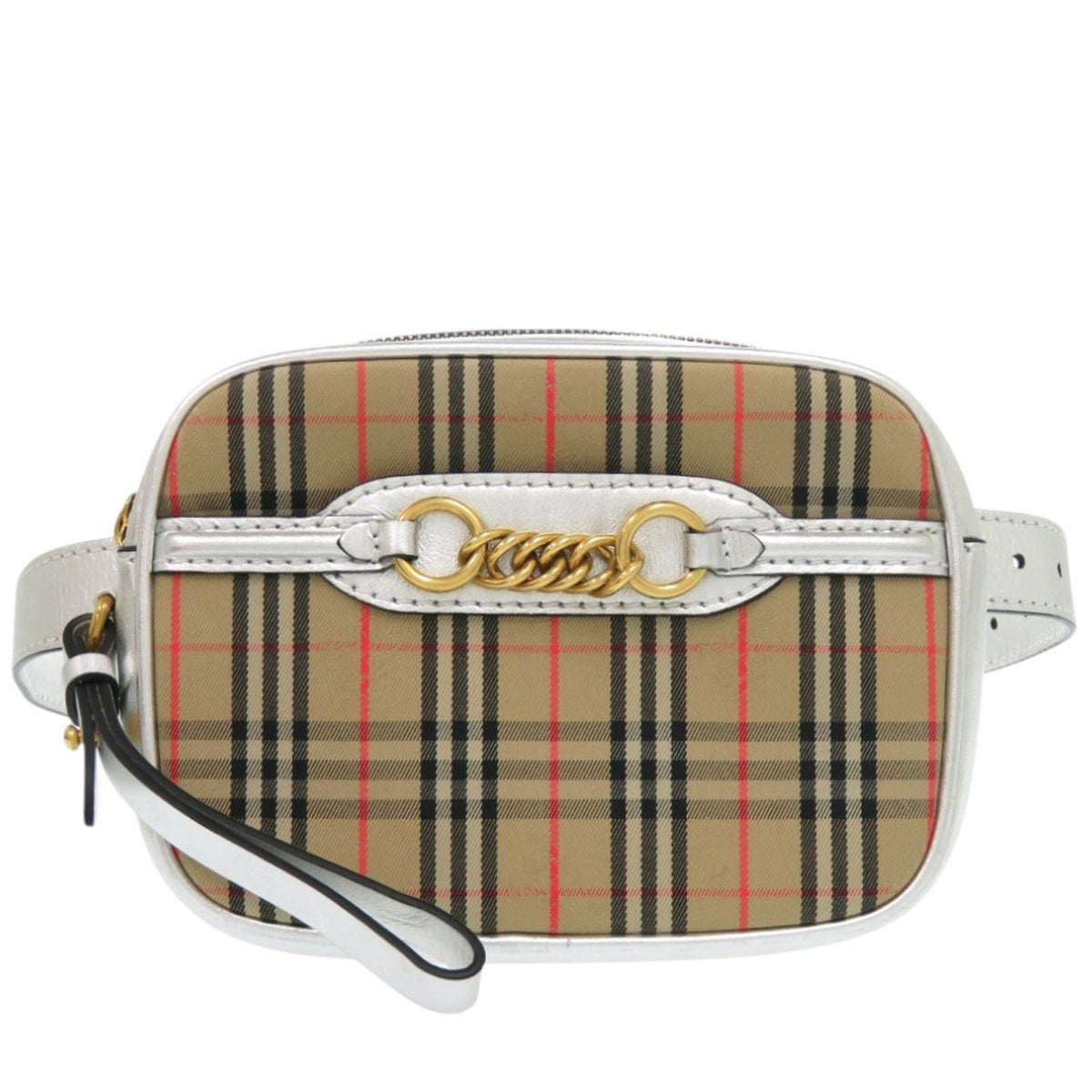 Burberry Beige Cotton Fanny Pack Sling Bag (Pre-Owned)