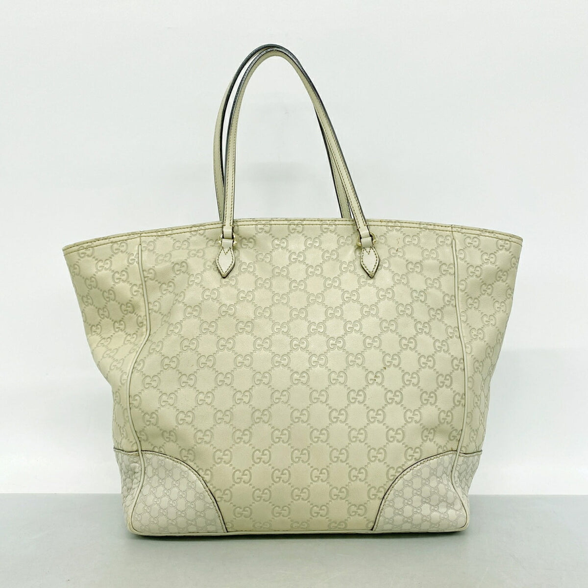 Gucci Beige Leather Tote Bag (Pre-Owned)