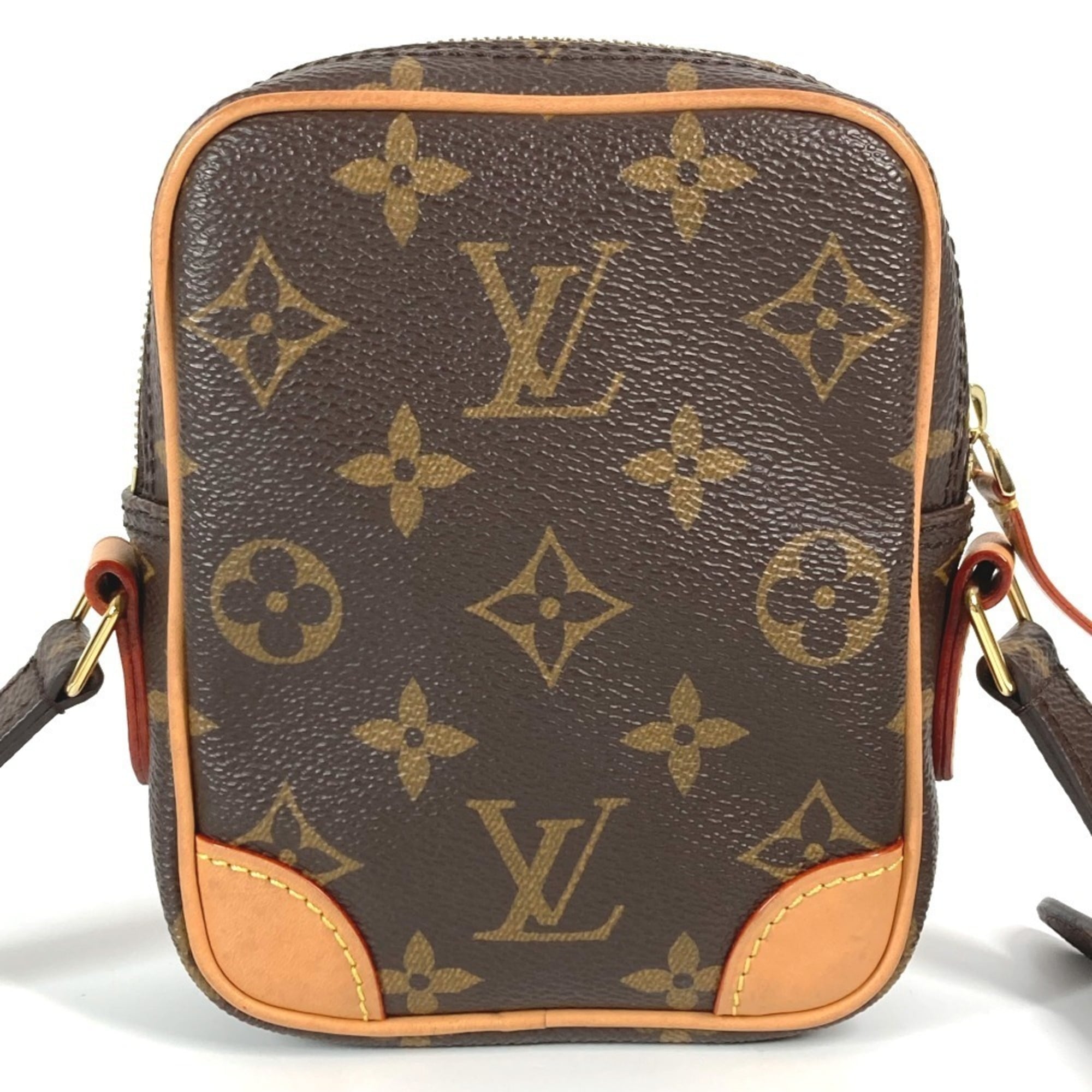 Louis Vuitton Brown Monogram Red Color Monogram Pochette Shoulder Bag (Pre-Owned)