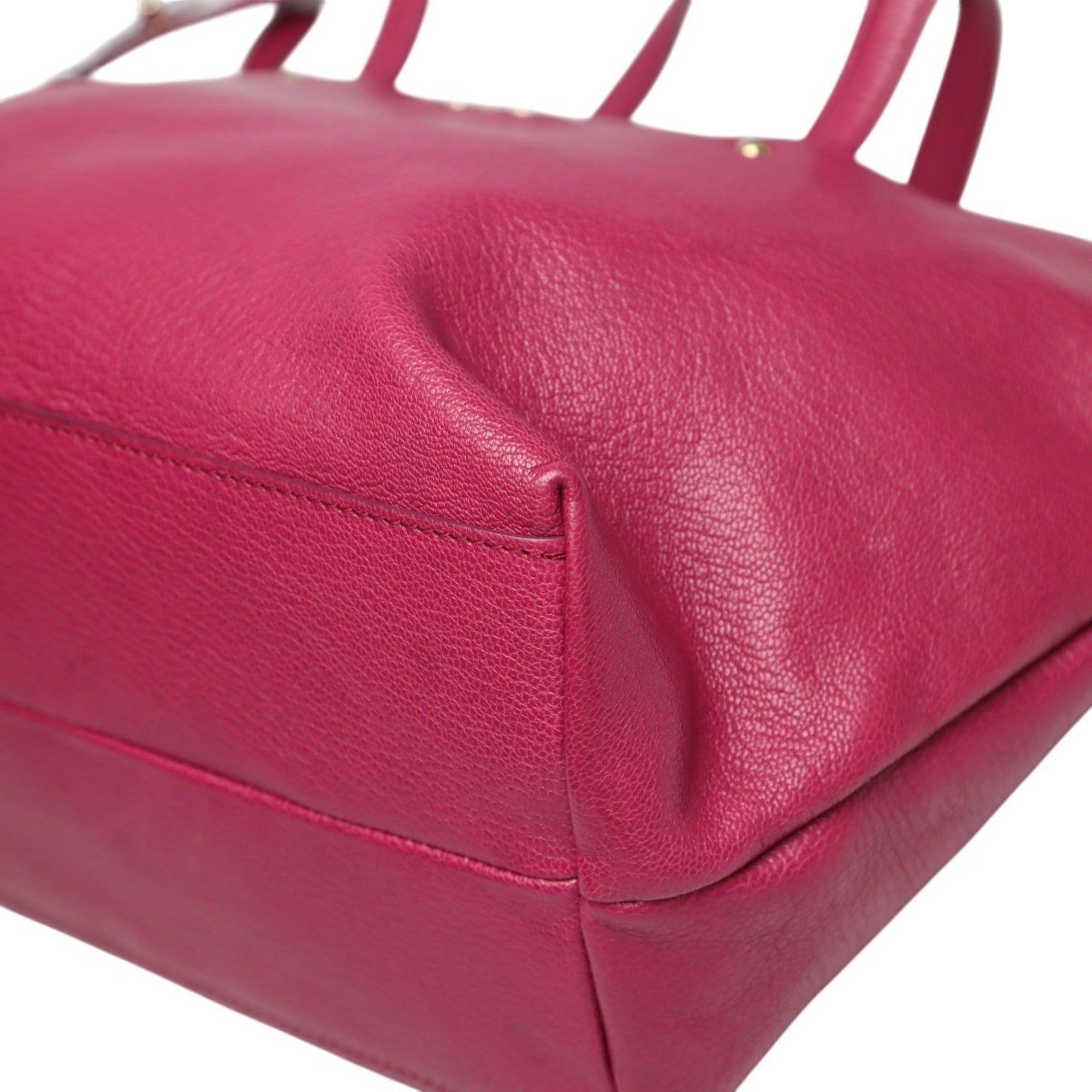 Salvatore Ferragamo Pink Leather Handbag Shoulder Bag (Pre-Owned)