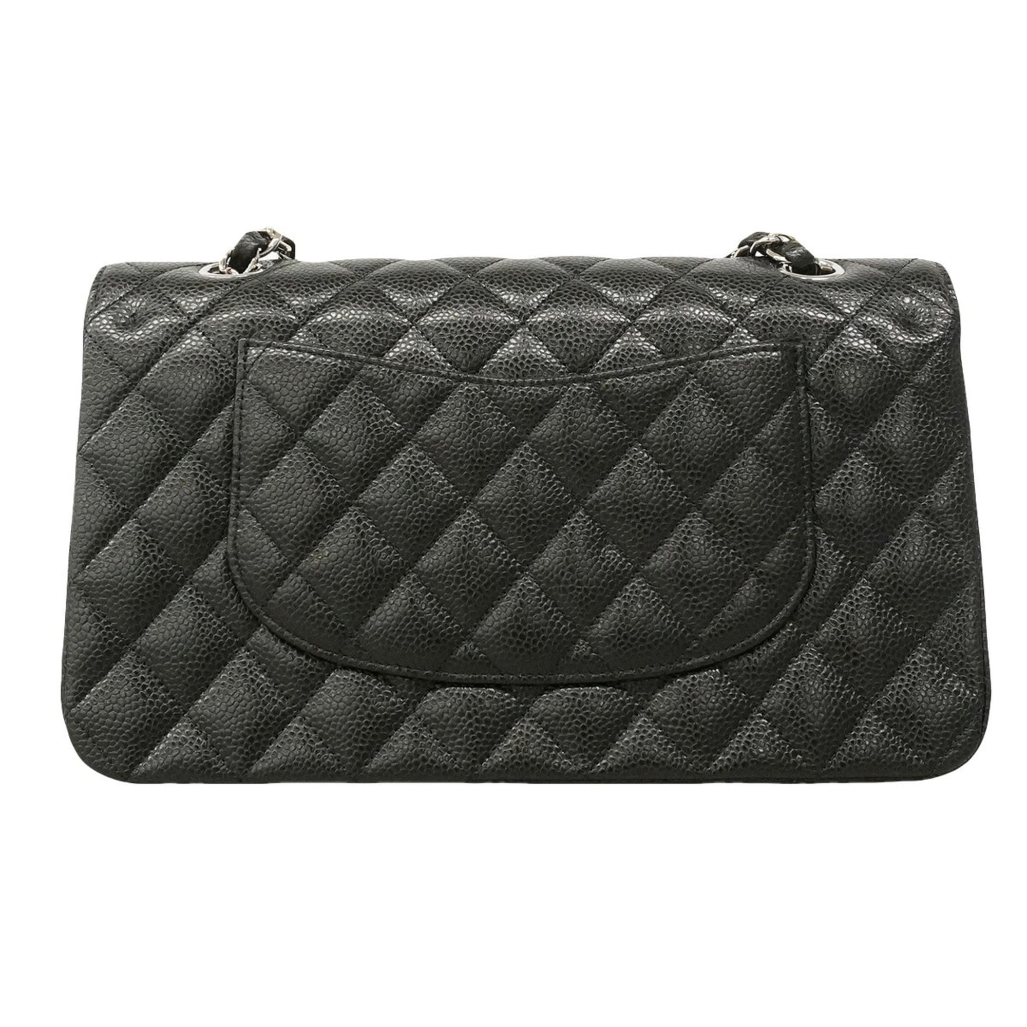 Chanel Black Grained Calfskin Shoulder Bag (Pre-Owned)