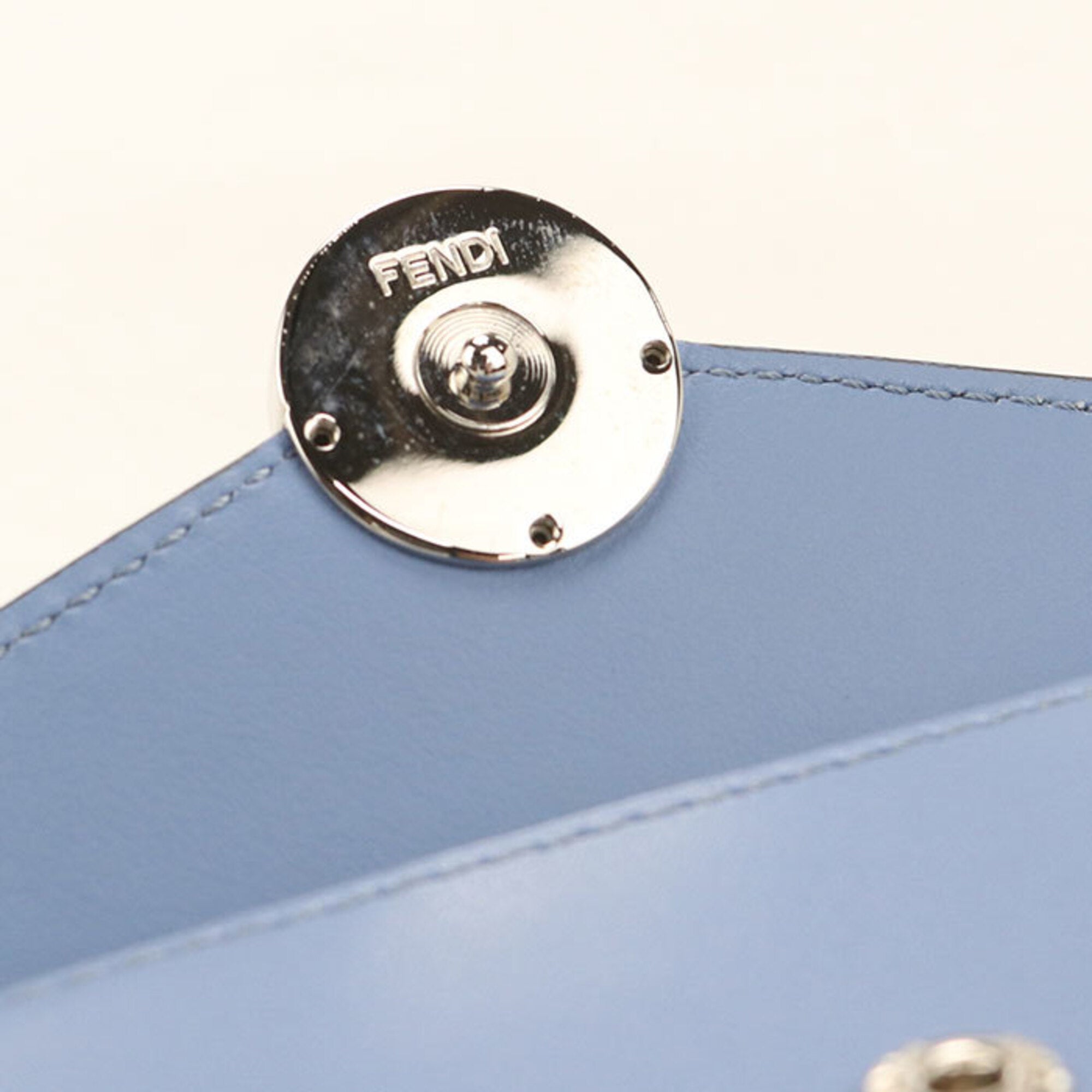 Fendi Blue Leather Wallet (Tri-Fold) (Pre-Owned)