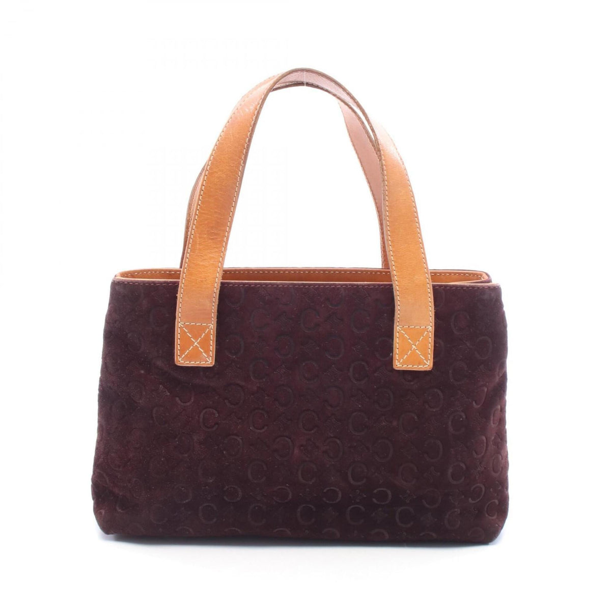 Celine Bordeaux Brown Suede Leather Handbag (Pre-Owned)