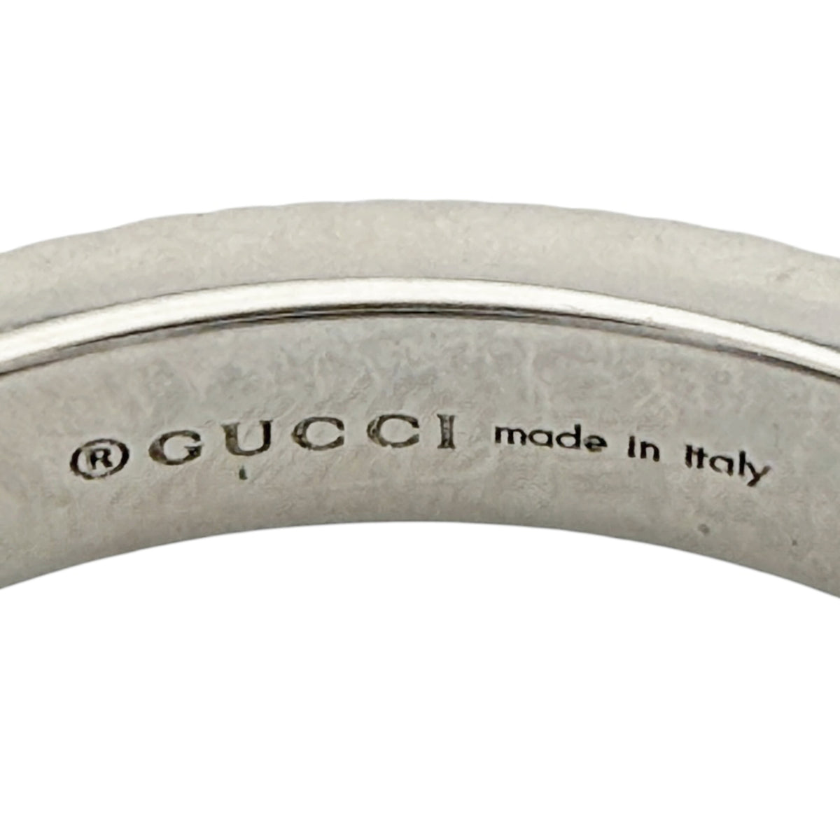 Gucci Silver White Gold (18K) Band Ring (Pre-Owned)
