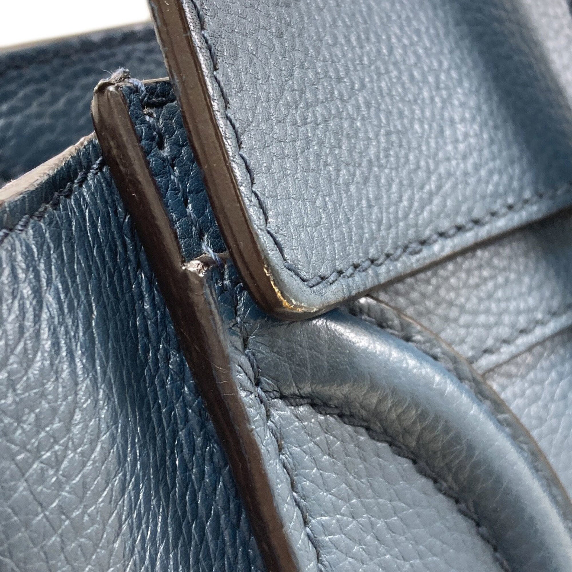 Celine Luggage Blue Leather Tote Bag (Pre-Owned)