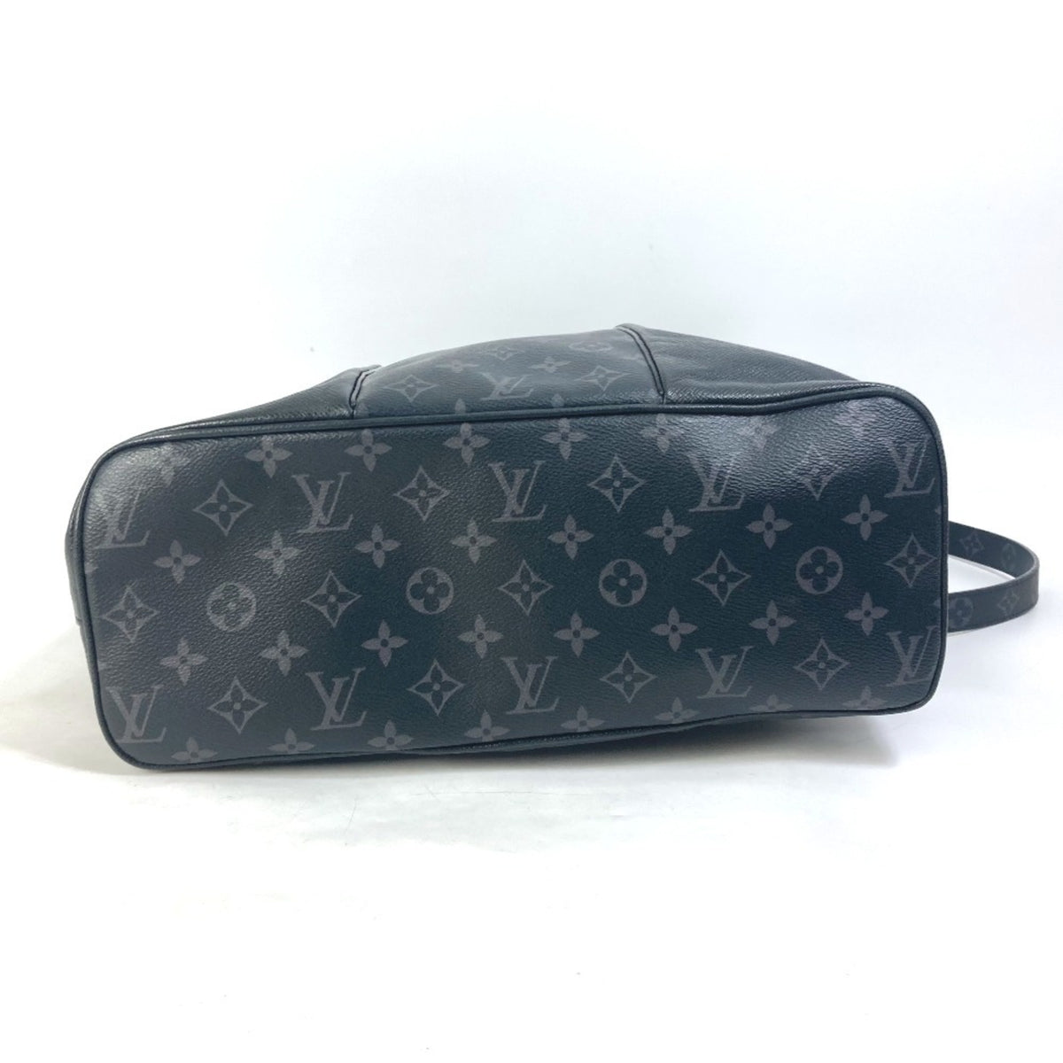 Louis Vuitton Taigarama Black Taiga Leather Monogram Eclipse Handbag Shoulder Bag Tote Bag (Pre-Owned)