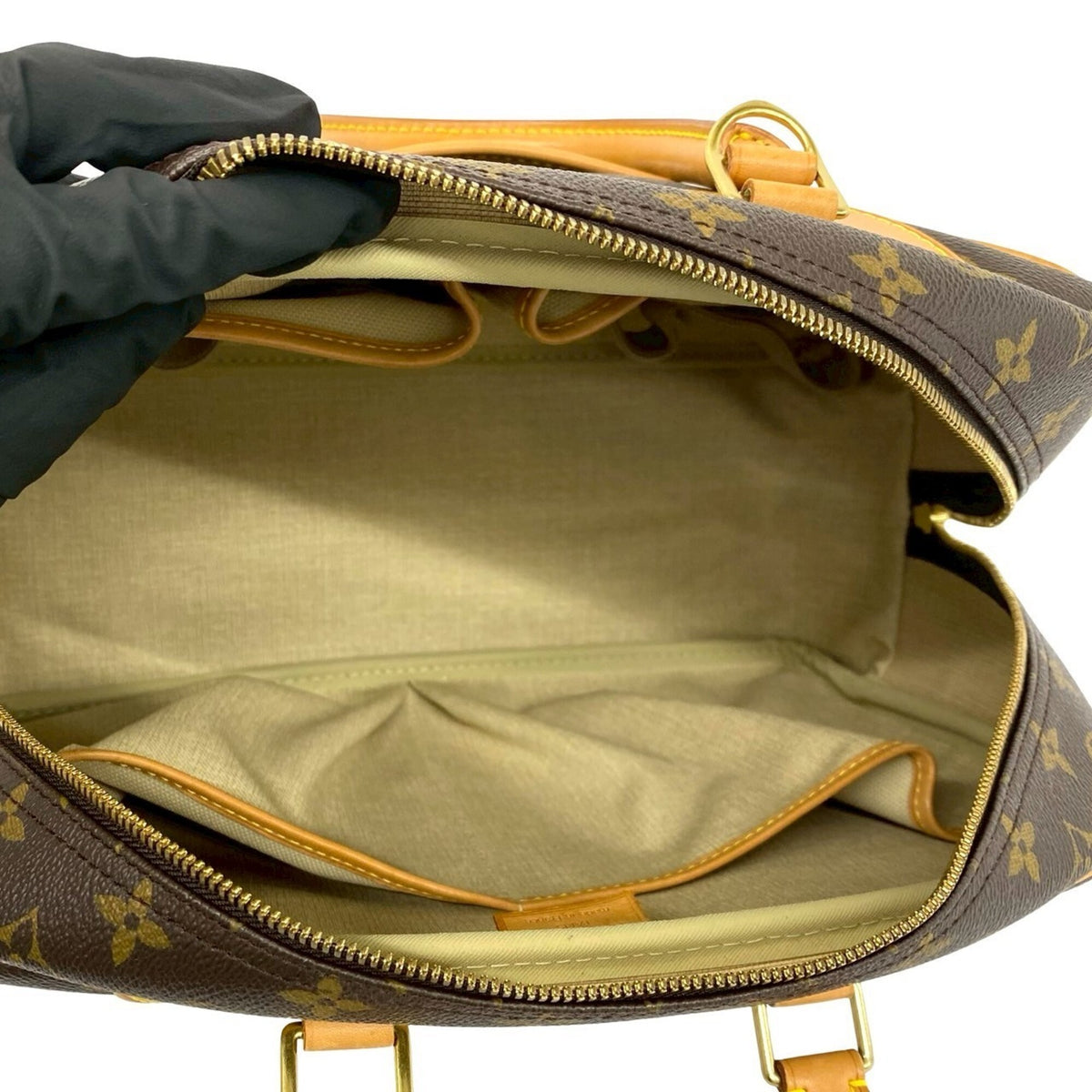 Louis Vuitton Brown Leather Pvc Boston Bag Handbag (Pre-Owned)