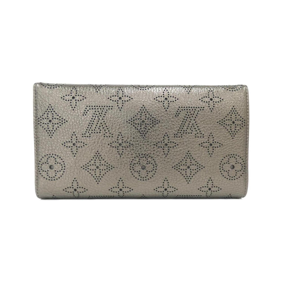 Louis Vuitton Bronze Matte Silver Leather Long Wallet (Bi-Fold) (Pre-Owned)