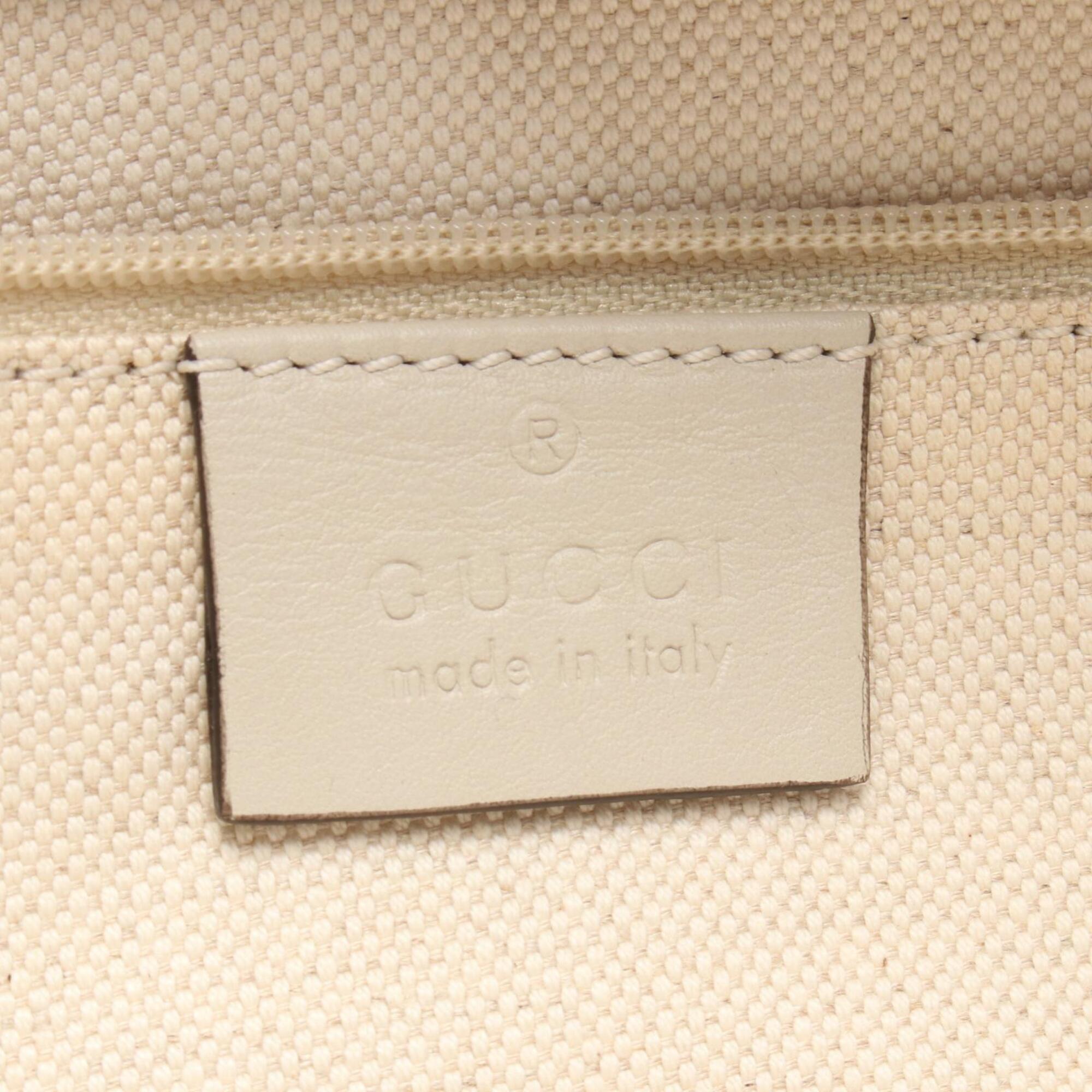 Gucci Beige Leather Handbag Tote Bag (Pre-Owned)