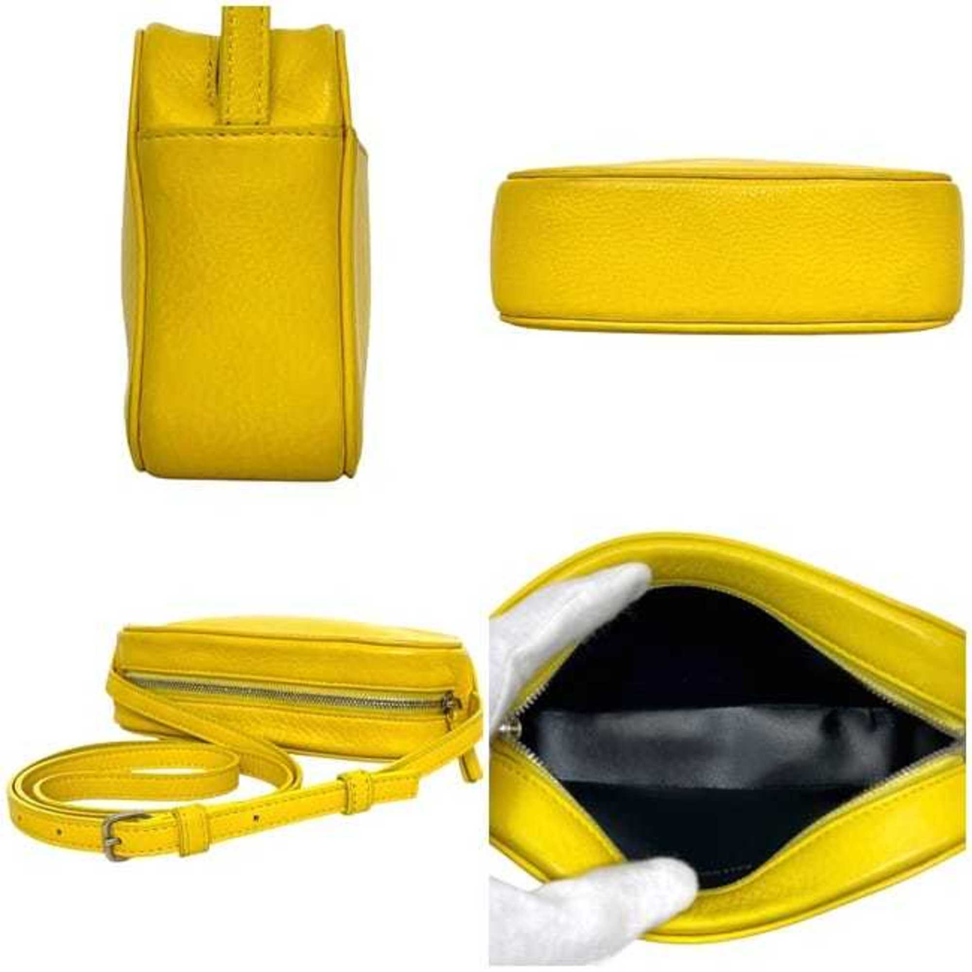 Balenciaga Yellow Leather Pochette Shoulder Bag (Pre-Owned)