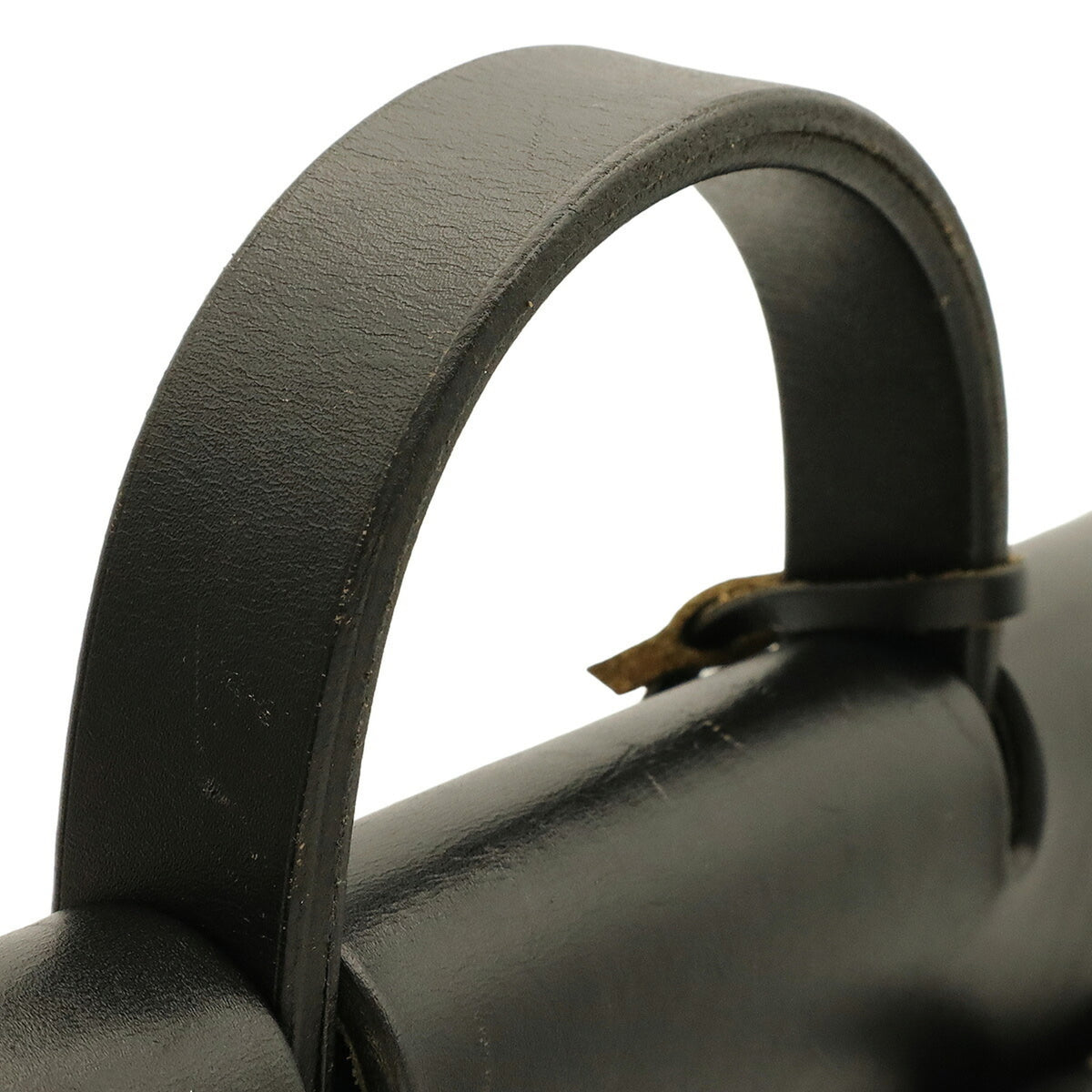 Hermes Her Bag Black Toile Officier Leather Backpack Handbag (Pre-Owned)