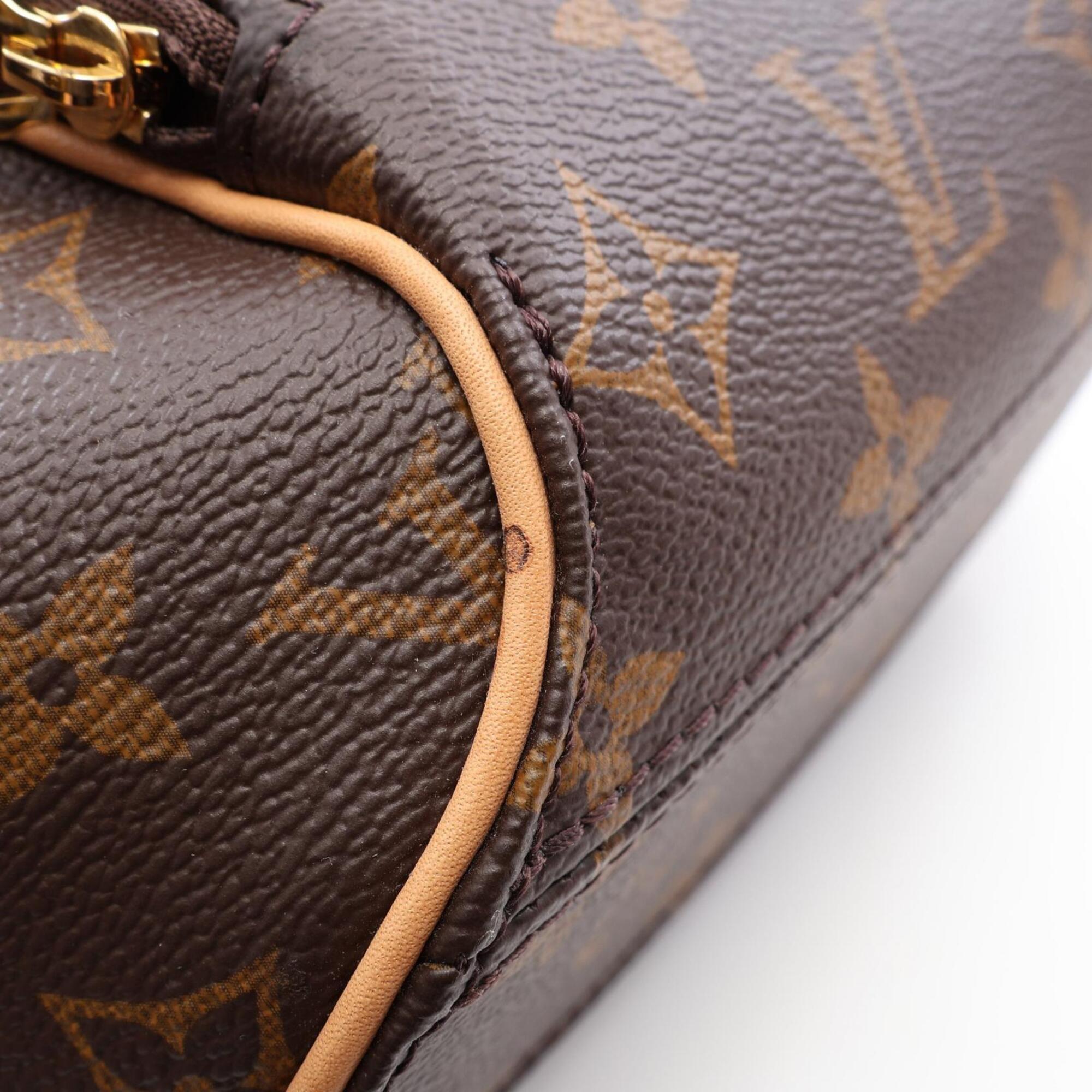 Louis Vuitton Brown Pvc Coated Canvas Leather Handbag (Pre-Owned)
