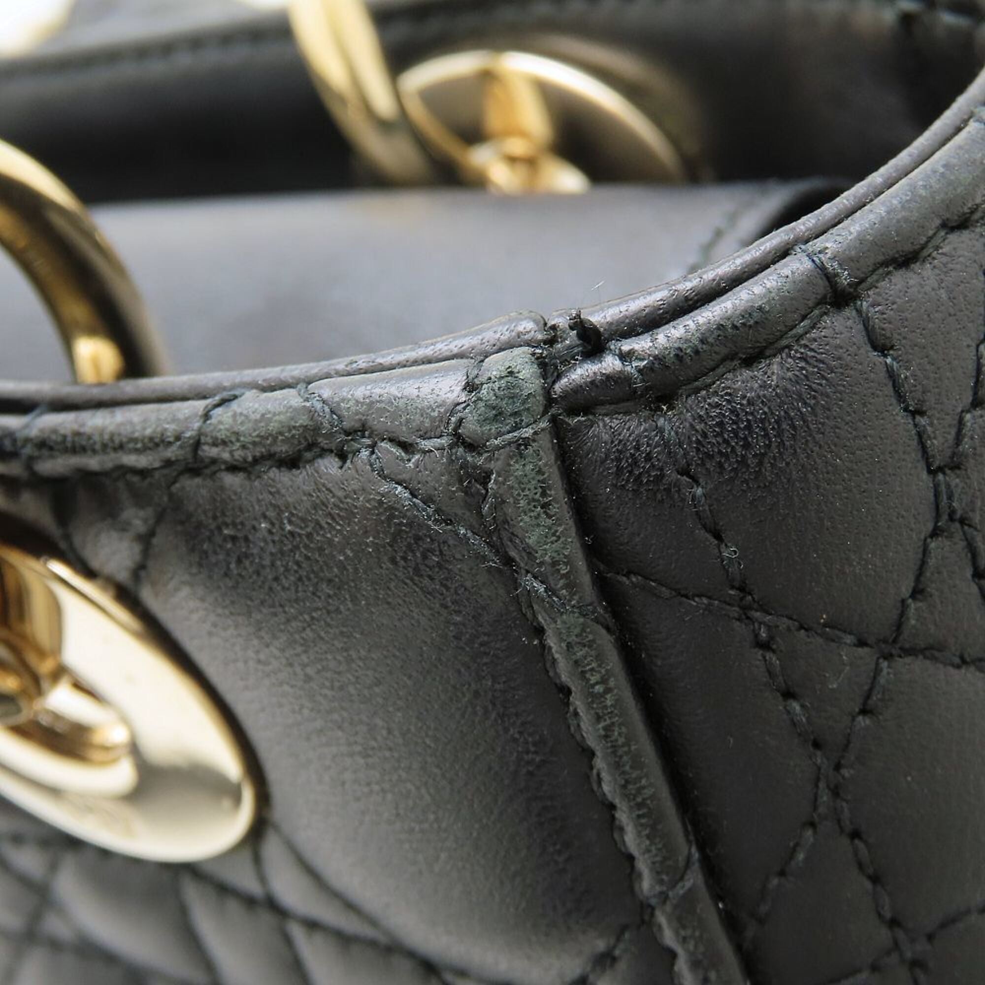 Christian Dior Black Leather Handbag (Pre-Owned)