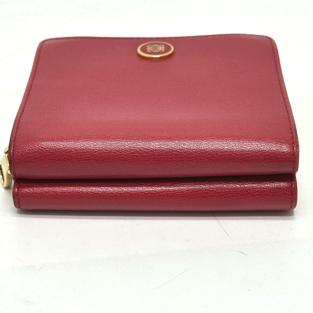 Loewe Red Color Leather Wallet (Bi-Fold) (Pre-Owned)