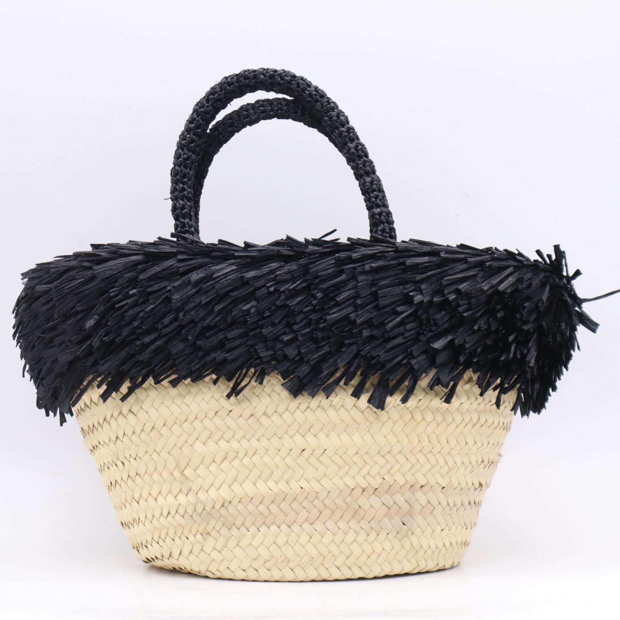 Miu Miu Black Straw Leather Handbag (Pre-Owned)