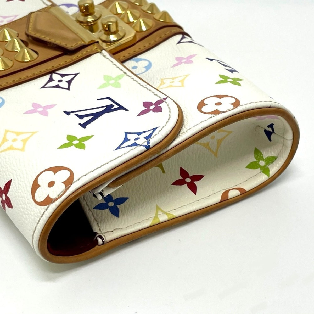 Louis Vuitton Blanc Multi-Color Monogram Multicolore Clutch Bag Pochette (Pre-Owned)