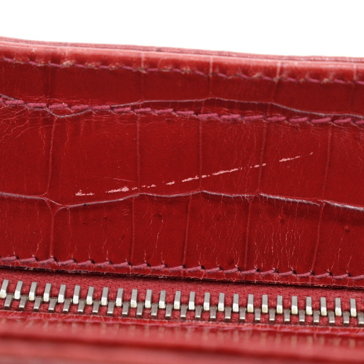 Salvatore Ferragamo Red Color Leather Shoulder Bag (Pre-Owned)