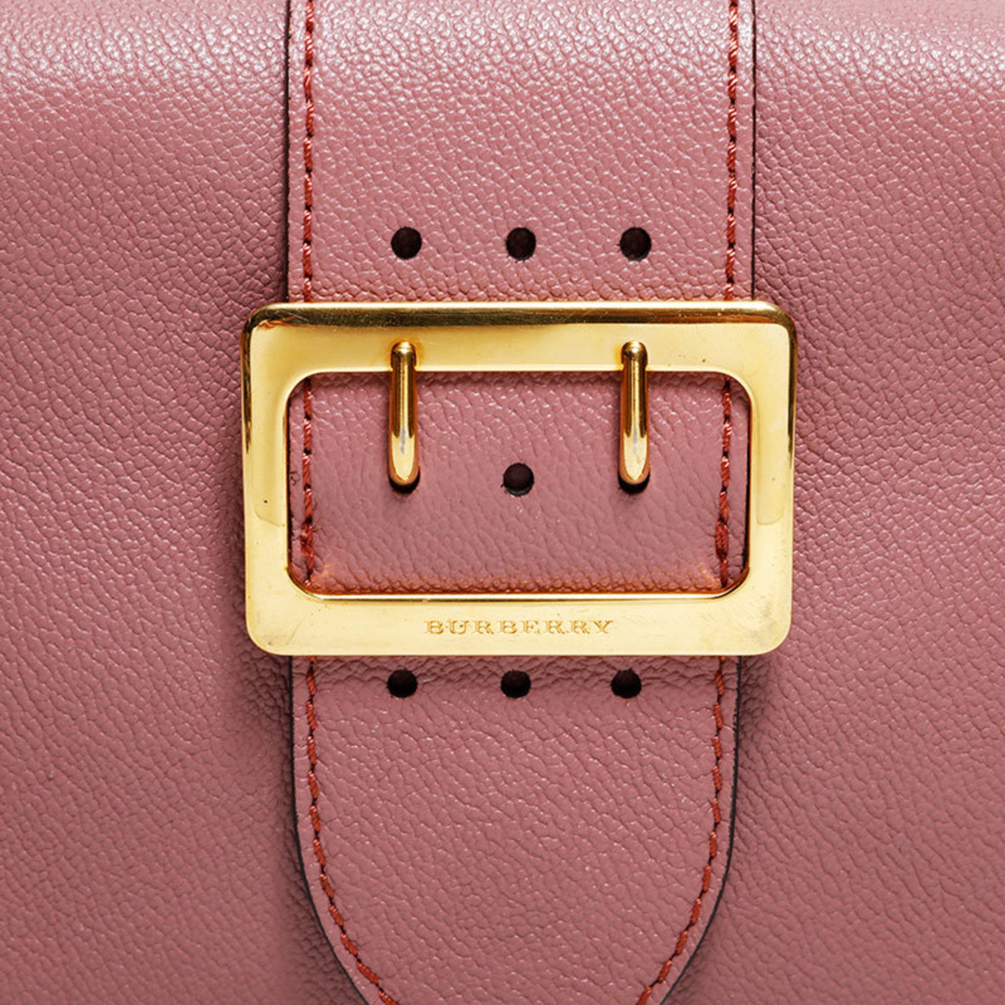 Burberry Pink Leather Shoulder Bag (Pre-Owned)